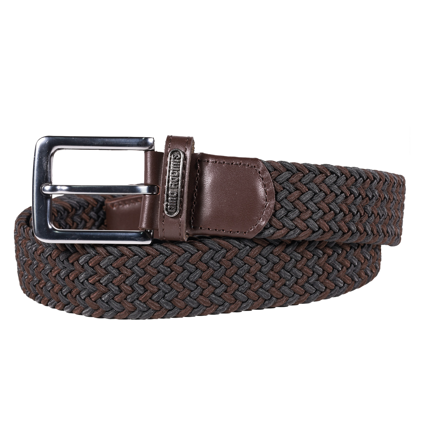 CINTURÓN ELASTICADO HOMBRE GINO RODINIS 2516 TALLA L-XL NEGRO/MARRON - 1