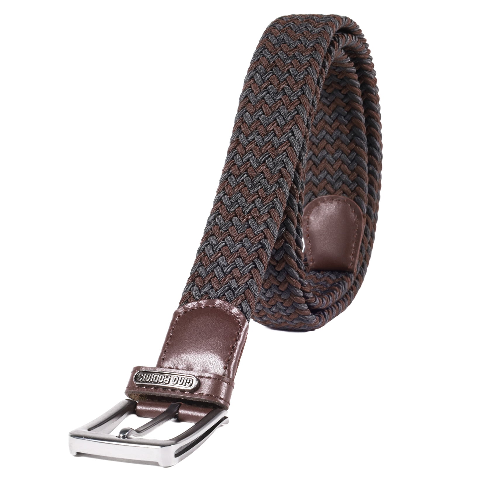 CINTURÓN ELASTICADO HOMBRE GINO RODINIS 2516 TALLA L-XL NEGRO/MARRON - 2