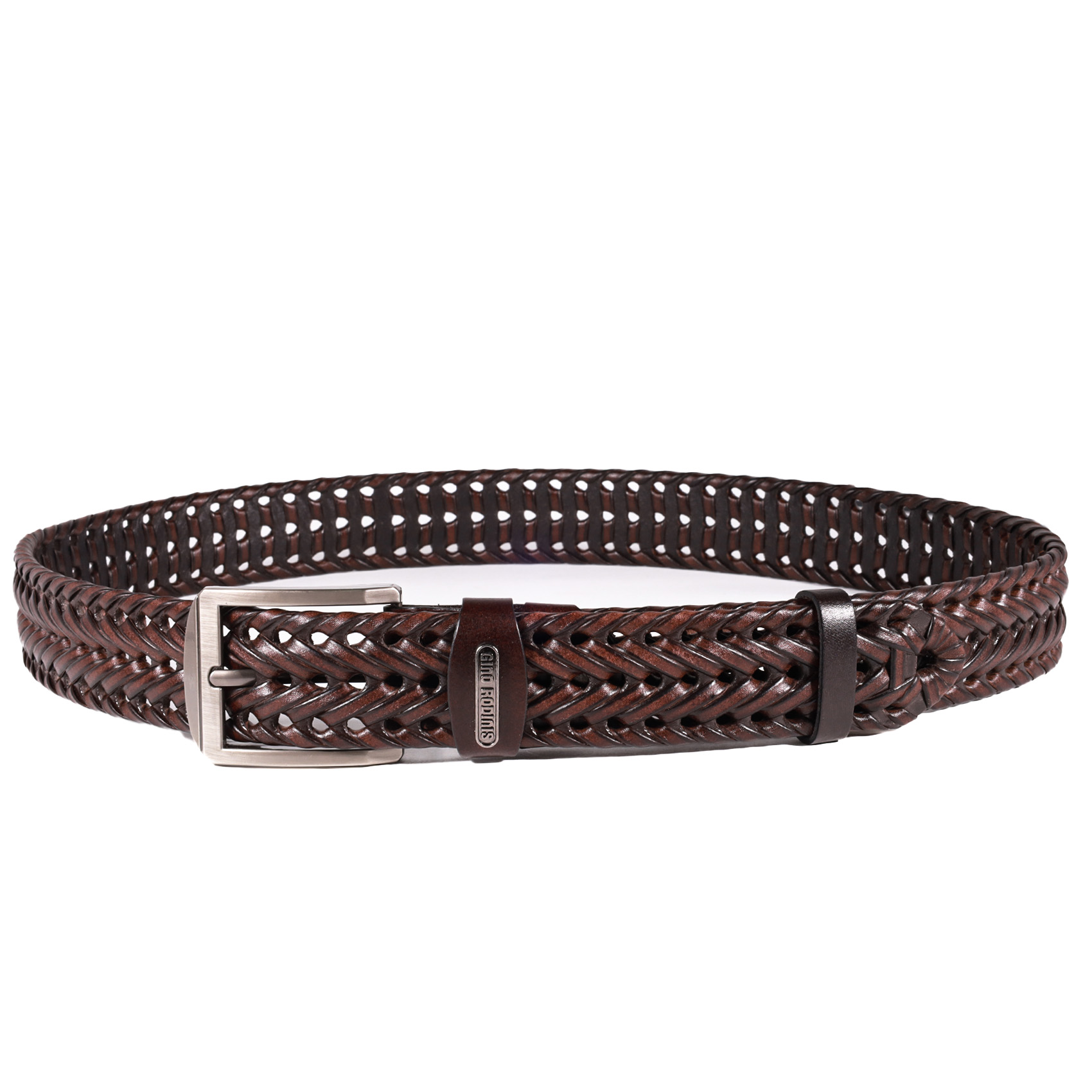 CINTURÓN DE CUERO HOMBRE GINO RODINIS 2522 TALLA S-M MARRON - 3