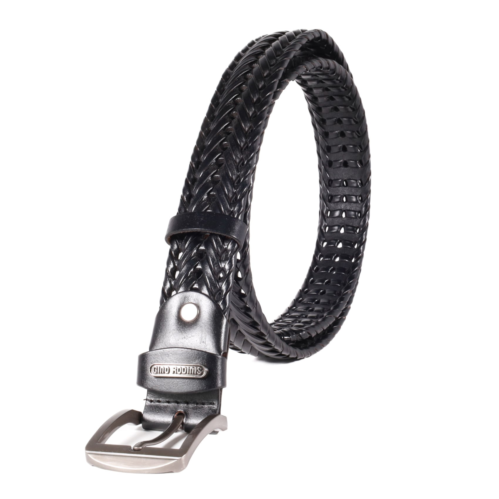 CINTURÓN DE CUERO HOMBRE GINO RODINIS 2522 TALLA L-XL NEGRO - 2