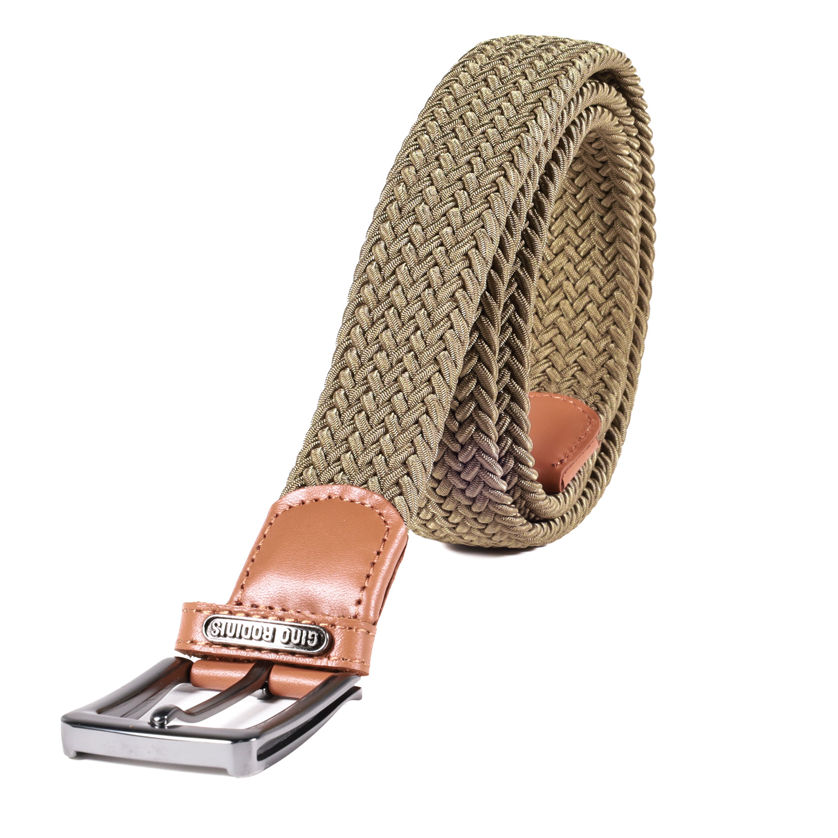 CINTURÓN ELASTICADO HOMBRE GINO RODINIS 2512 TALLA L-XL OLIVO - 2