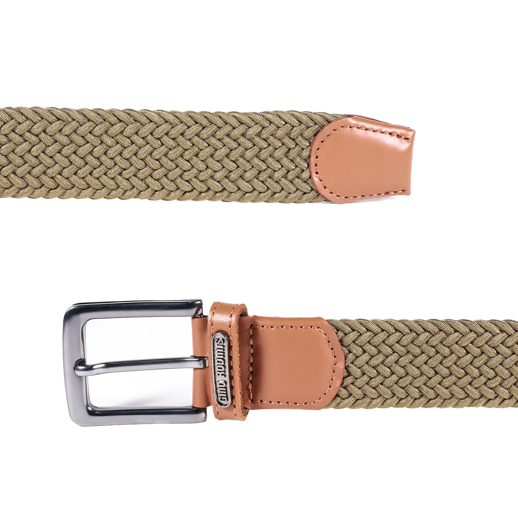 CINTURÓN ELASTICADO HOMBRE GINO RODINIS 2512 TALLA L-XL OLIVO - 4