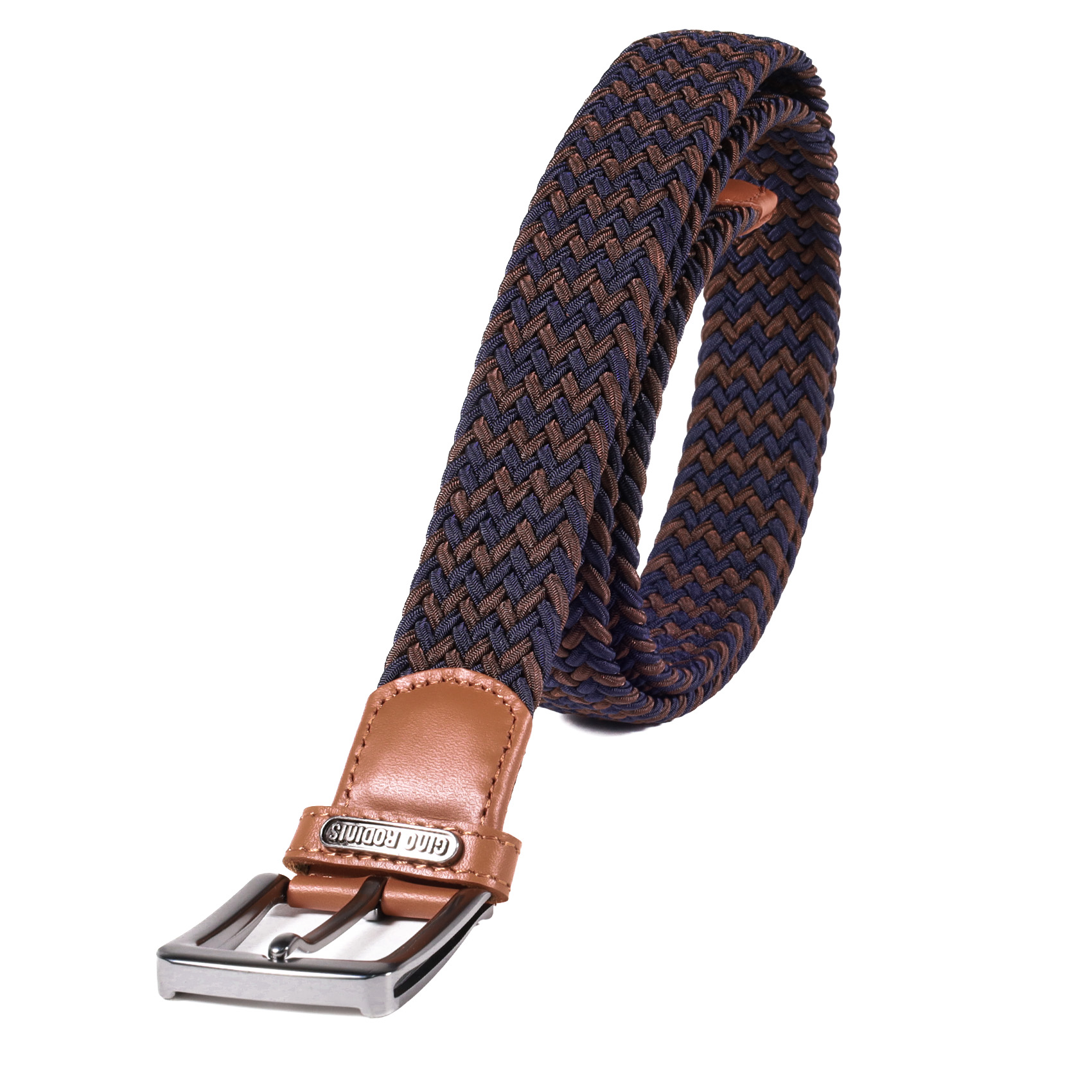 CINTURÓN ELASTICADO HOMBRE GINO RODINIS 2515 TALLA S-M AZUL/MARRON - 2