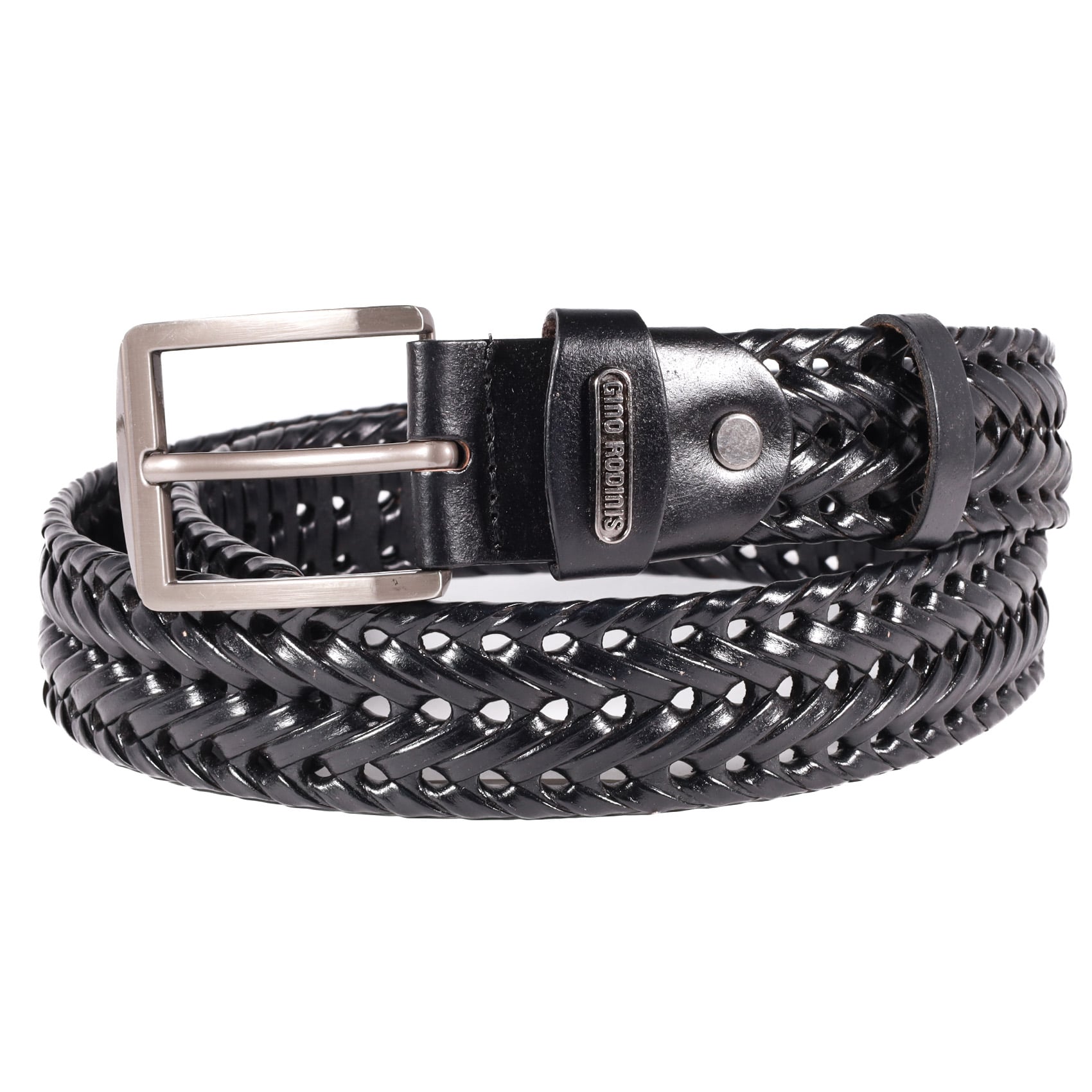 CINTURÓN DE CUERO HOMBRE GINO RODINIS 2522 TALLA S-M NEGRO - 1