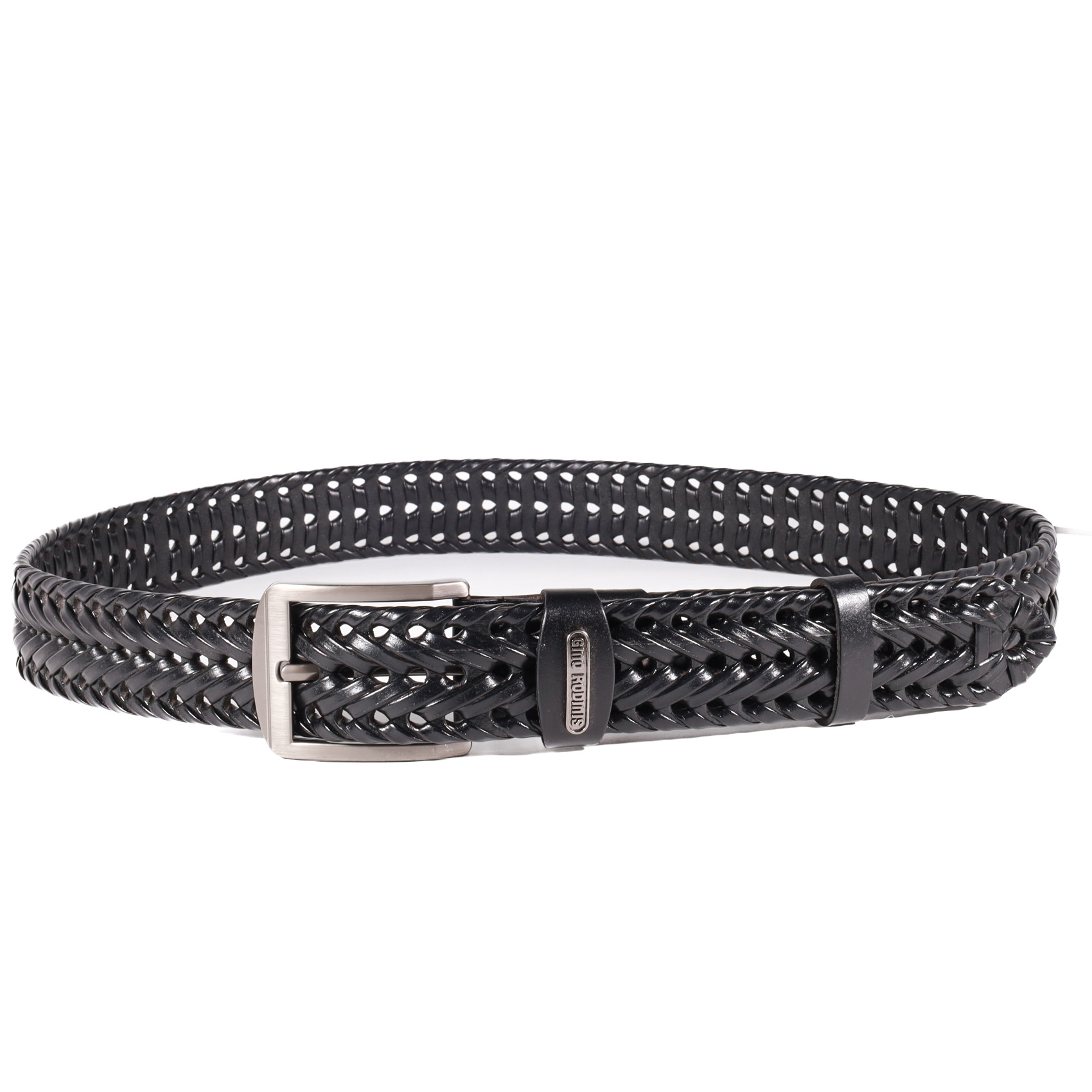 CINTURÓN DE CUERO HOMBRE GINO RODINIS 2522 TALLA S-M NEGRO - 3