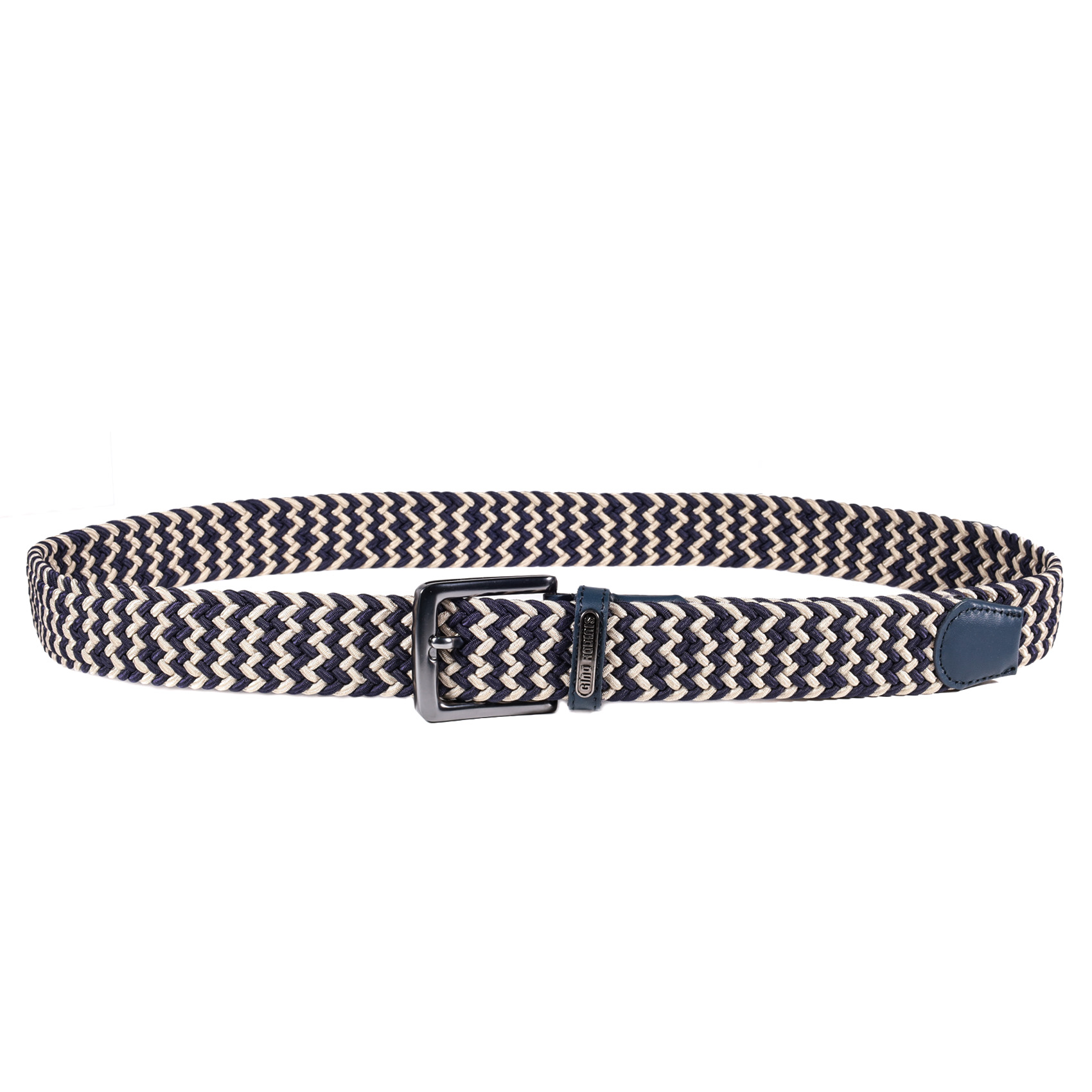 CINTURÓN ELASTICADO HOMBRE GINO RODINIS 2520 TALLA L-XL AZUL/BEIGE - 3
