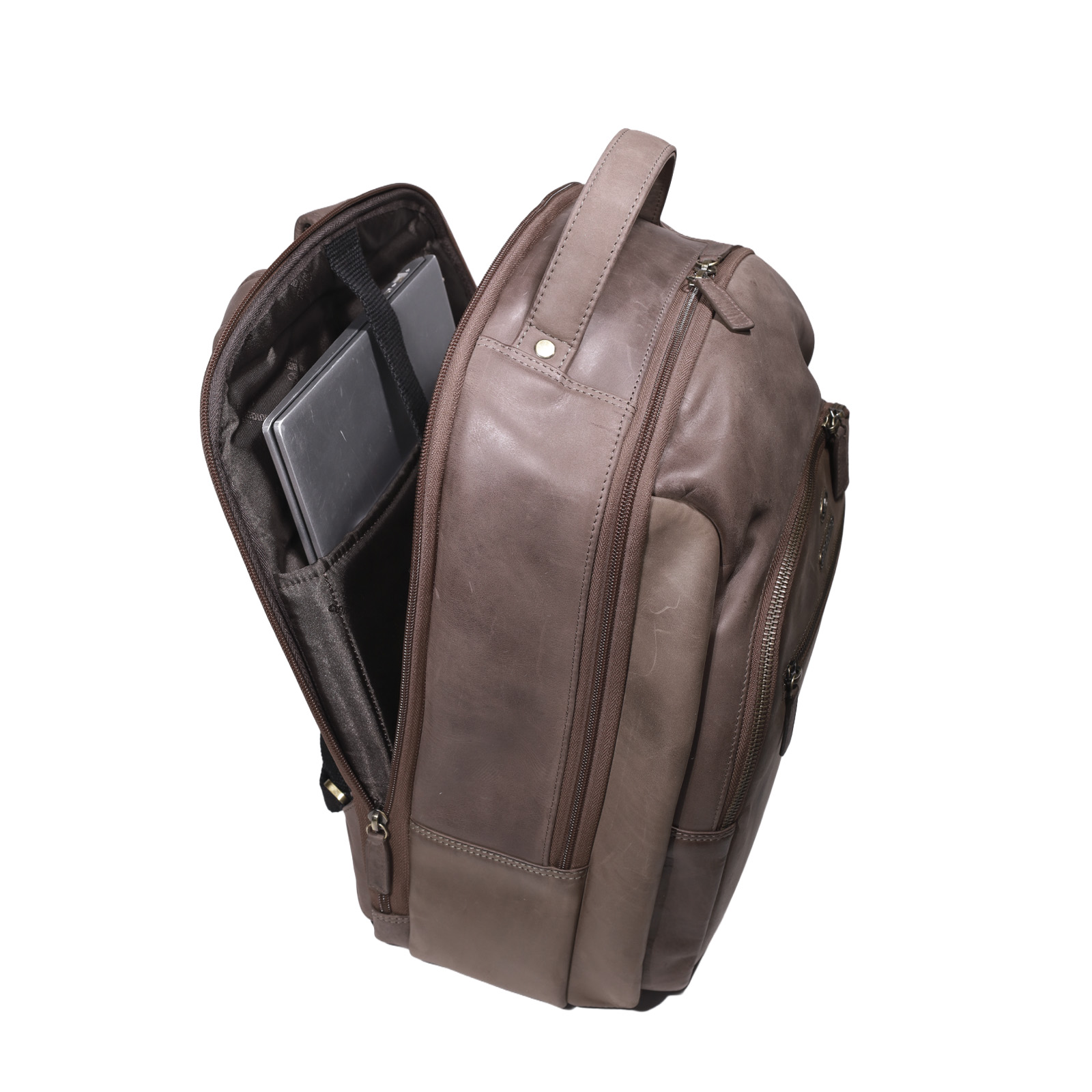 MOCHILA HOMBRE GINO RODINIS 2113 CAFÉ - 5