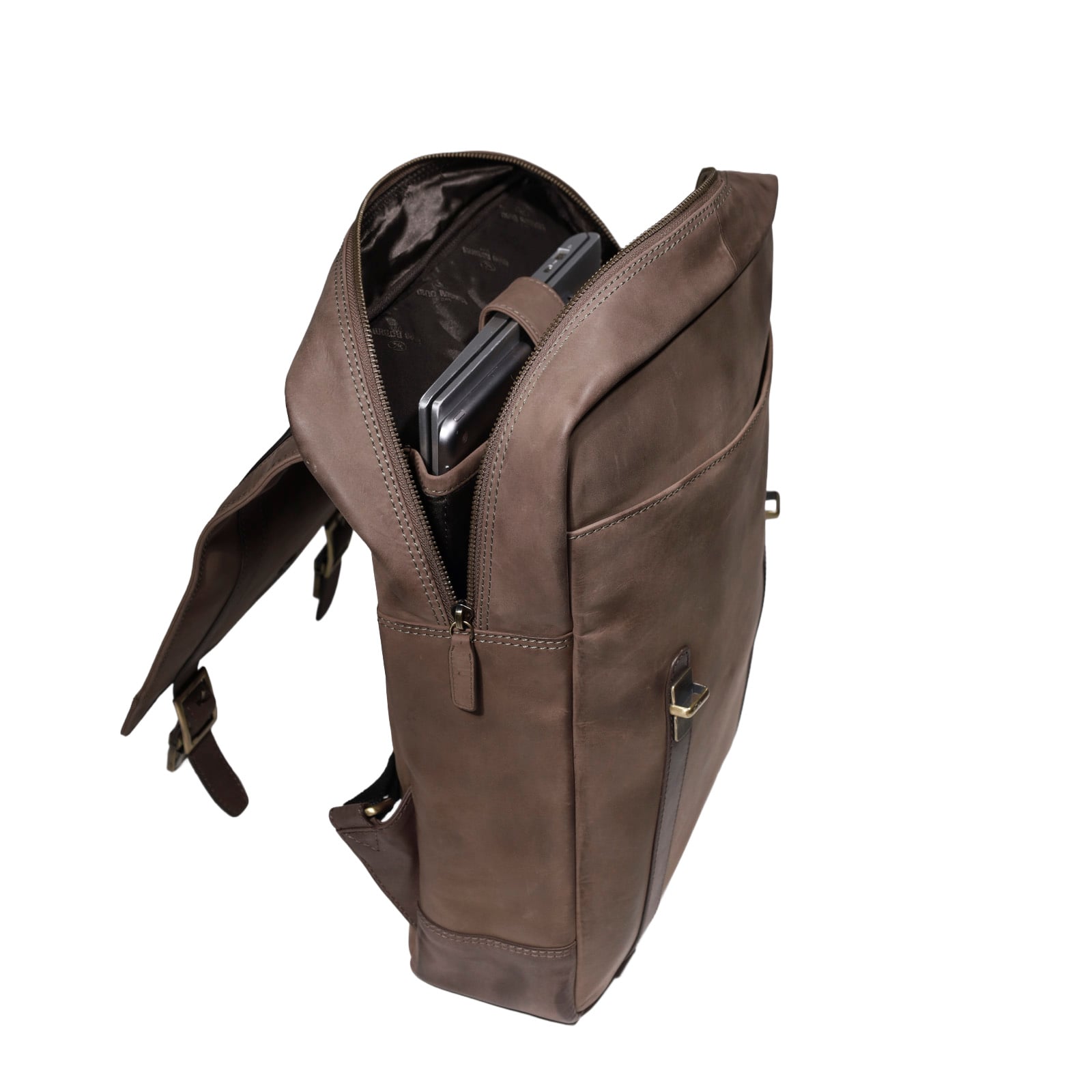 MOCHILA HOMBRE GINO RODINIS 2114 CAFÉ - 5