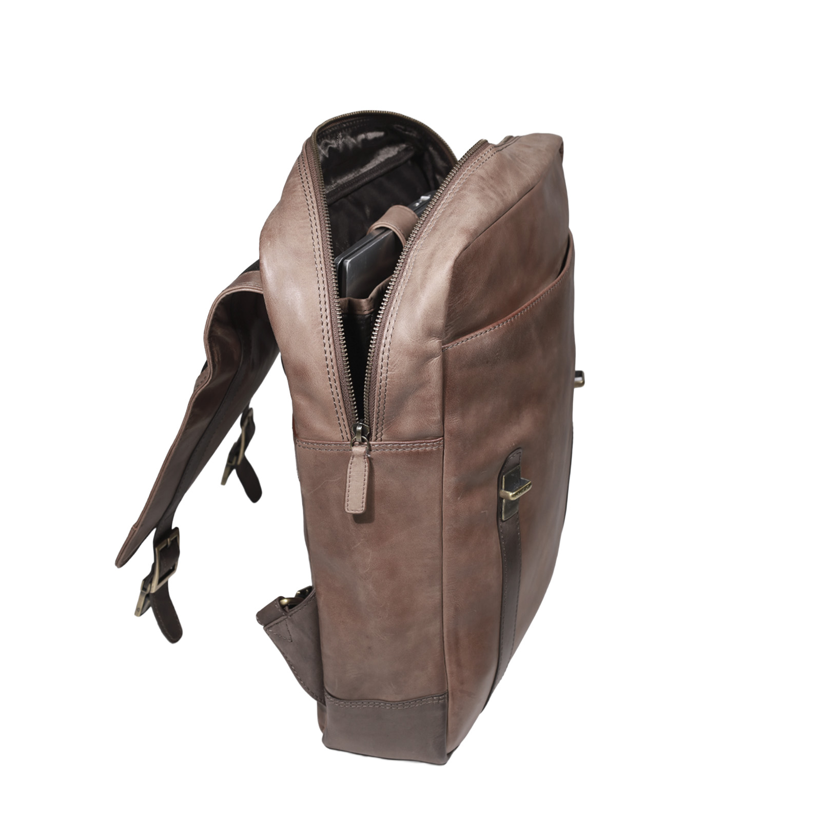 MOCHILA HOMBRE GINO RODINIS 2114 CAMEL - 5