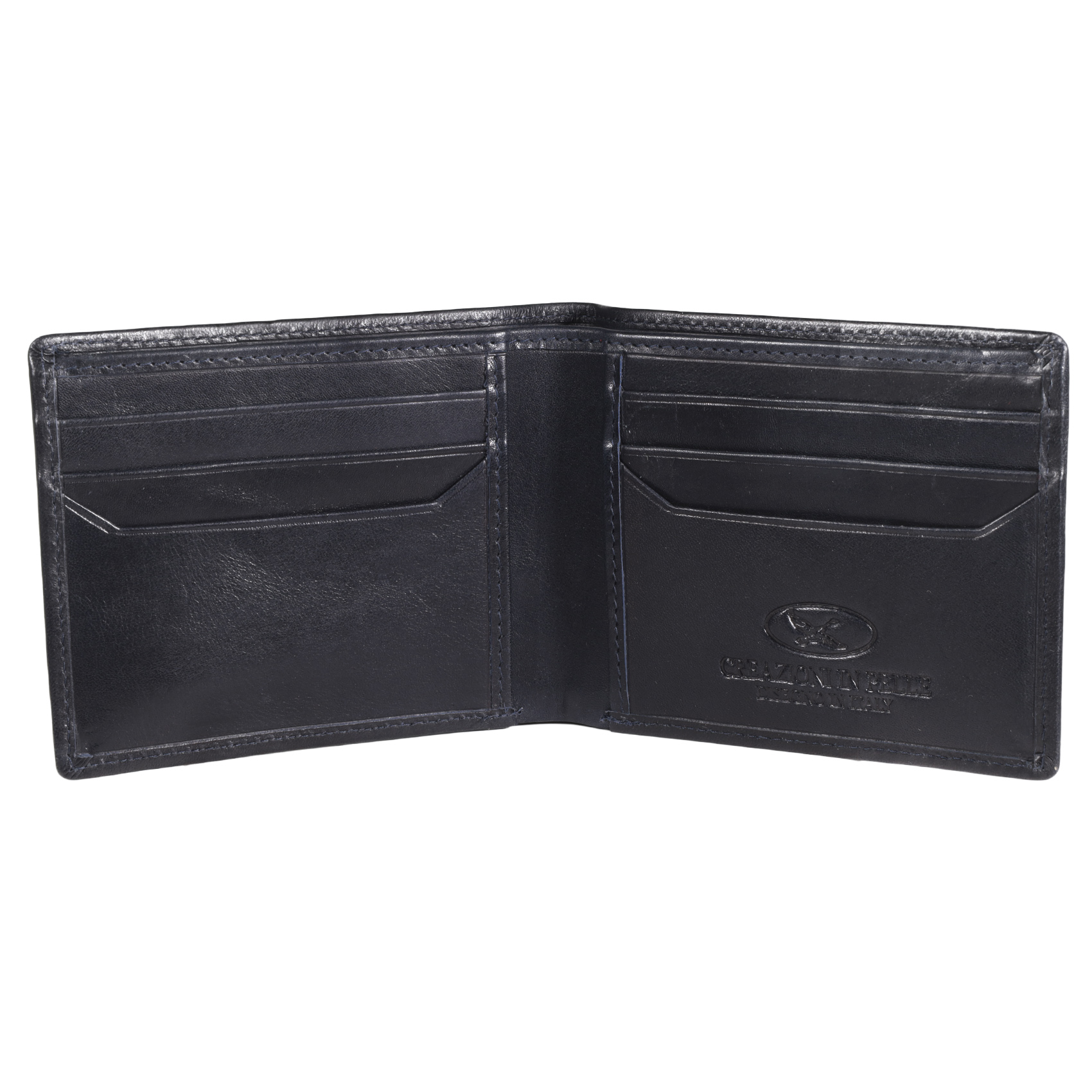 BILLETERA DE CUERO HOMBRE BOLONIA 1170 | AZUL - 3
