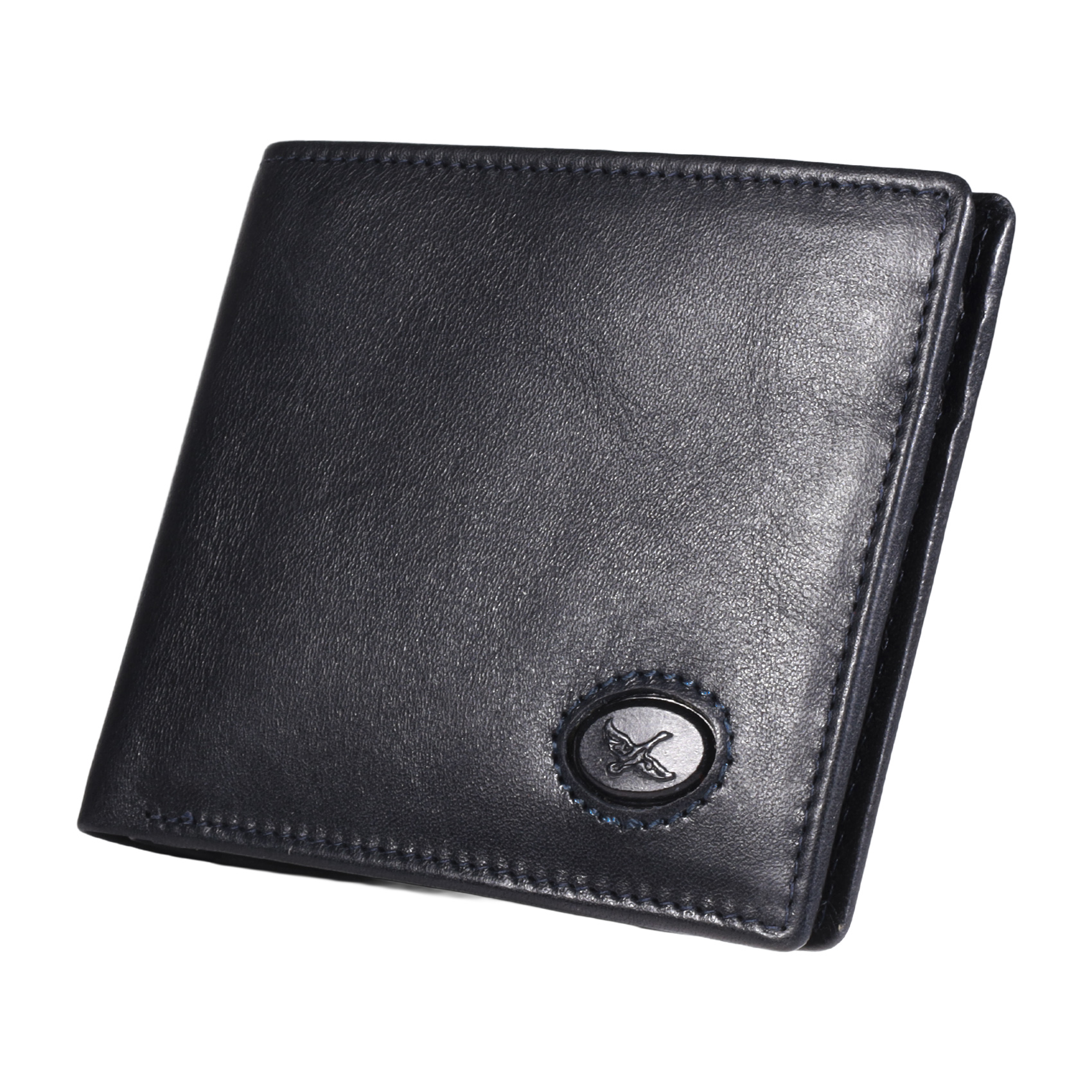 BILLETERA DE CUERO HOMBRE BOLONIA 1170 | AZUL - 5