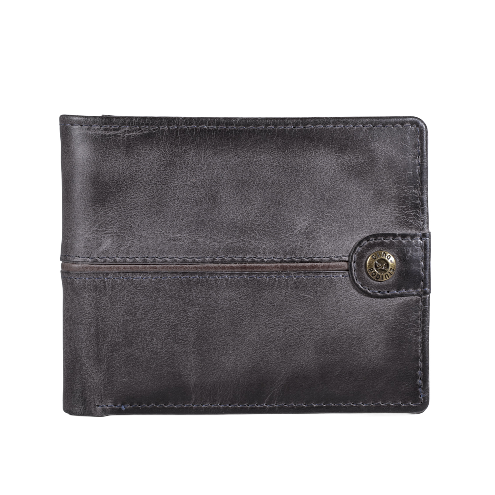 BILLETERA DE CUERO HOMBRE TEXAS 161 GRIS/MARRÓN - 1