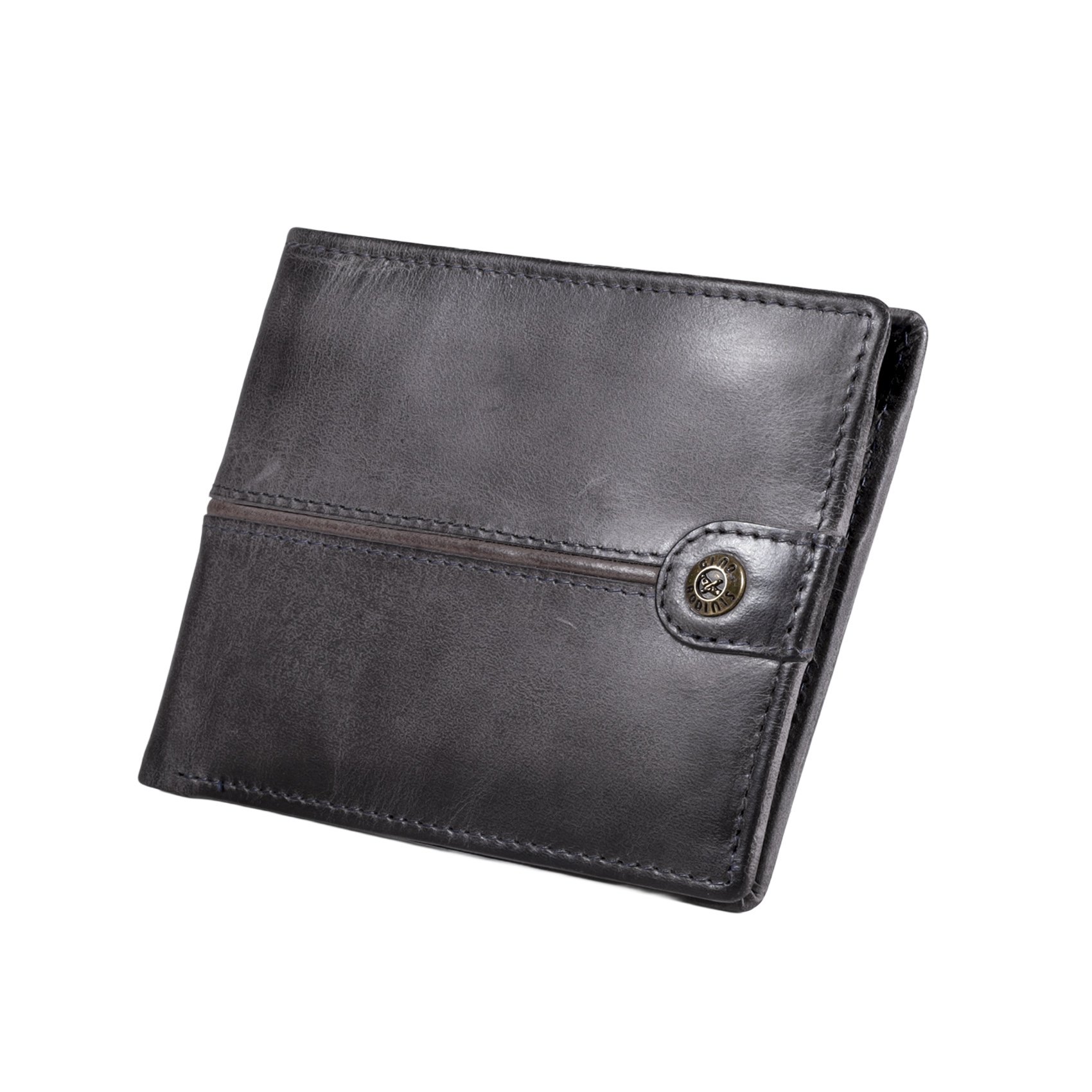 BILLETERA DE CUERO HOMBRE TEXAS 161 GRIS/MARRÓN - 5