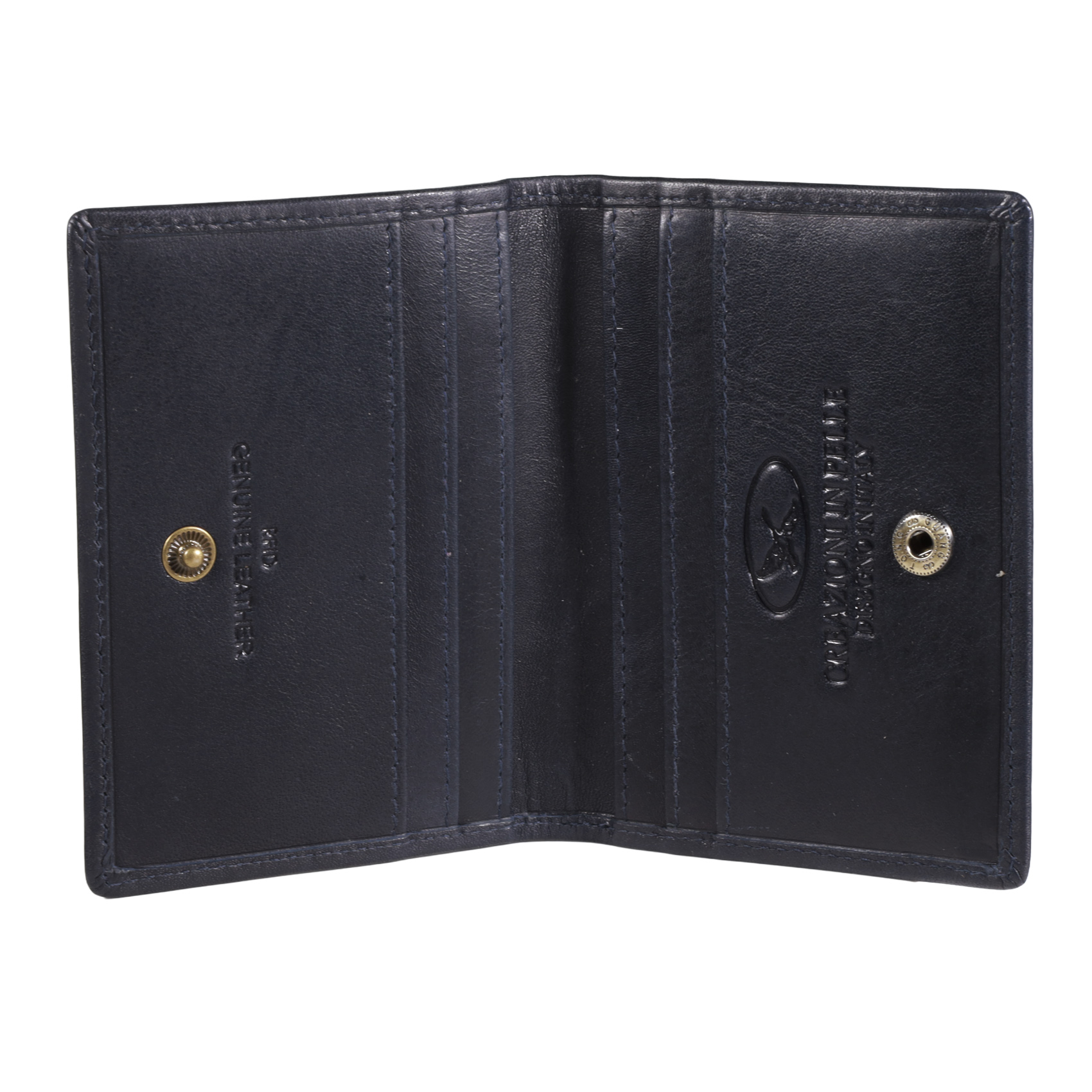 TARJETERO DE CUERO HOMBRE BOLONIA 1172 | AZUL - 3