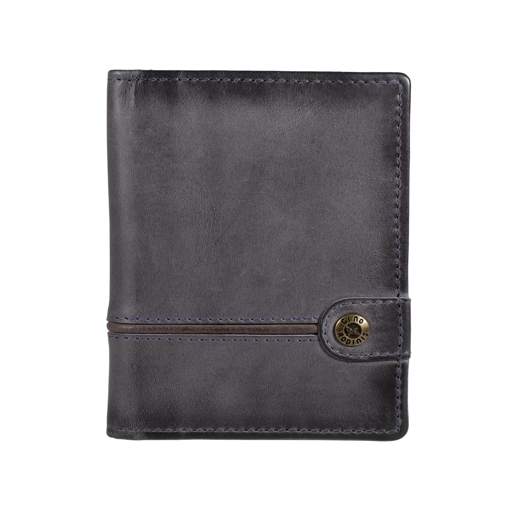 TARJETERO DE CUERO HOMBRE TEXAS 1.165 GRIS/MARRÓN - 1