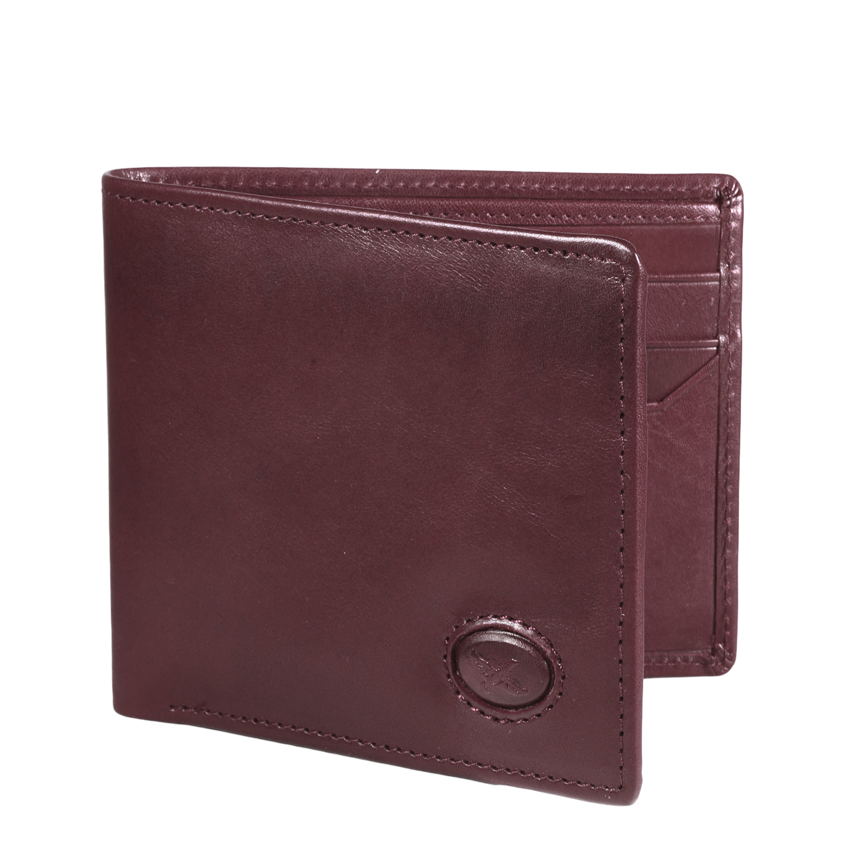 BILLETERA DE CUERO HOMBRE BOLONIA 1170 | EN COLOR ROJO - 2