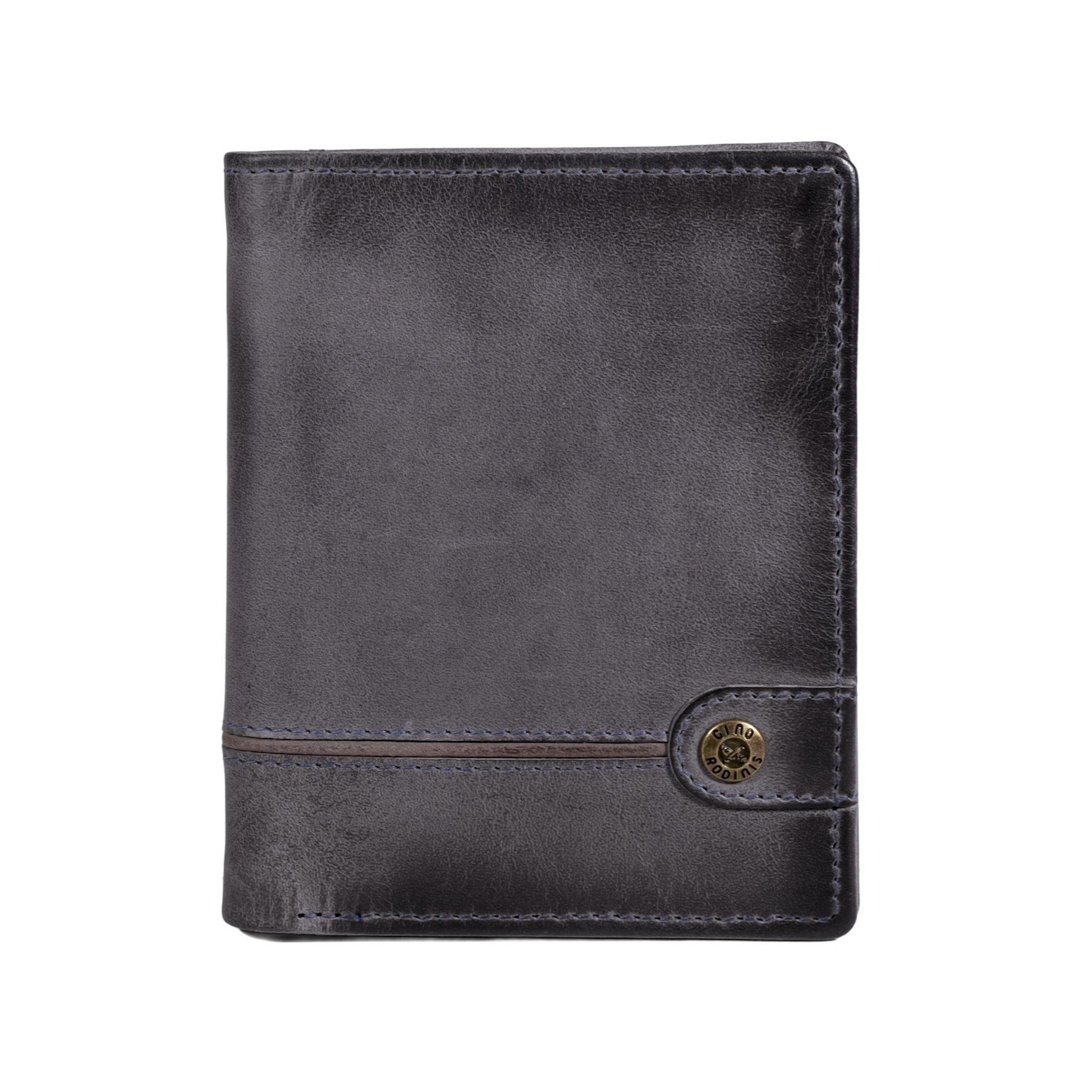 BILLETERA DE CUERO HOMBRE TEXAS 1.161 GRIS/MARRÓN - 1