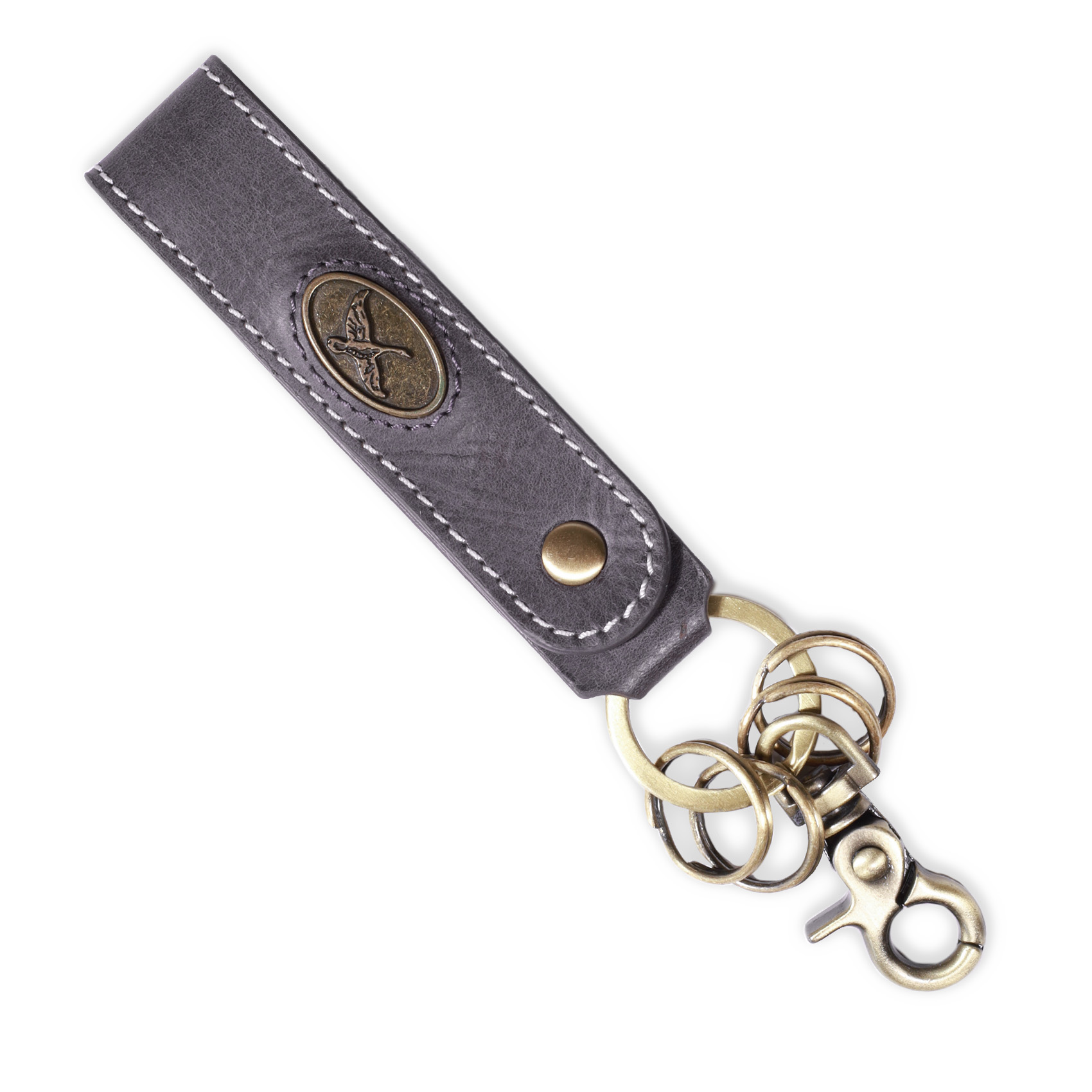 LLAVERO CUERO HOMBRE GINO RODINIS LL112 GRIS - 1