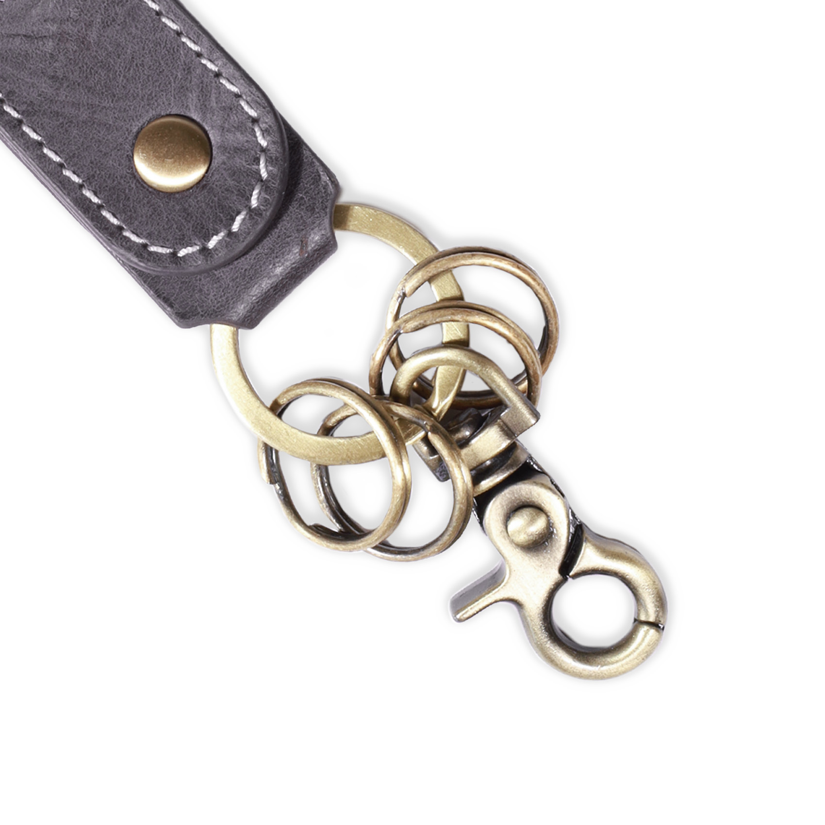 LLAVERO CUERO HOMBRE GINO RODINIS LL112 GRIS - 2