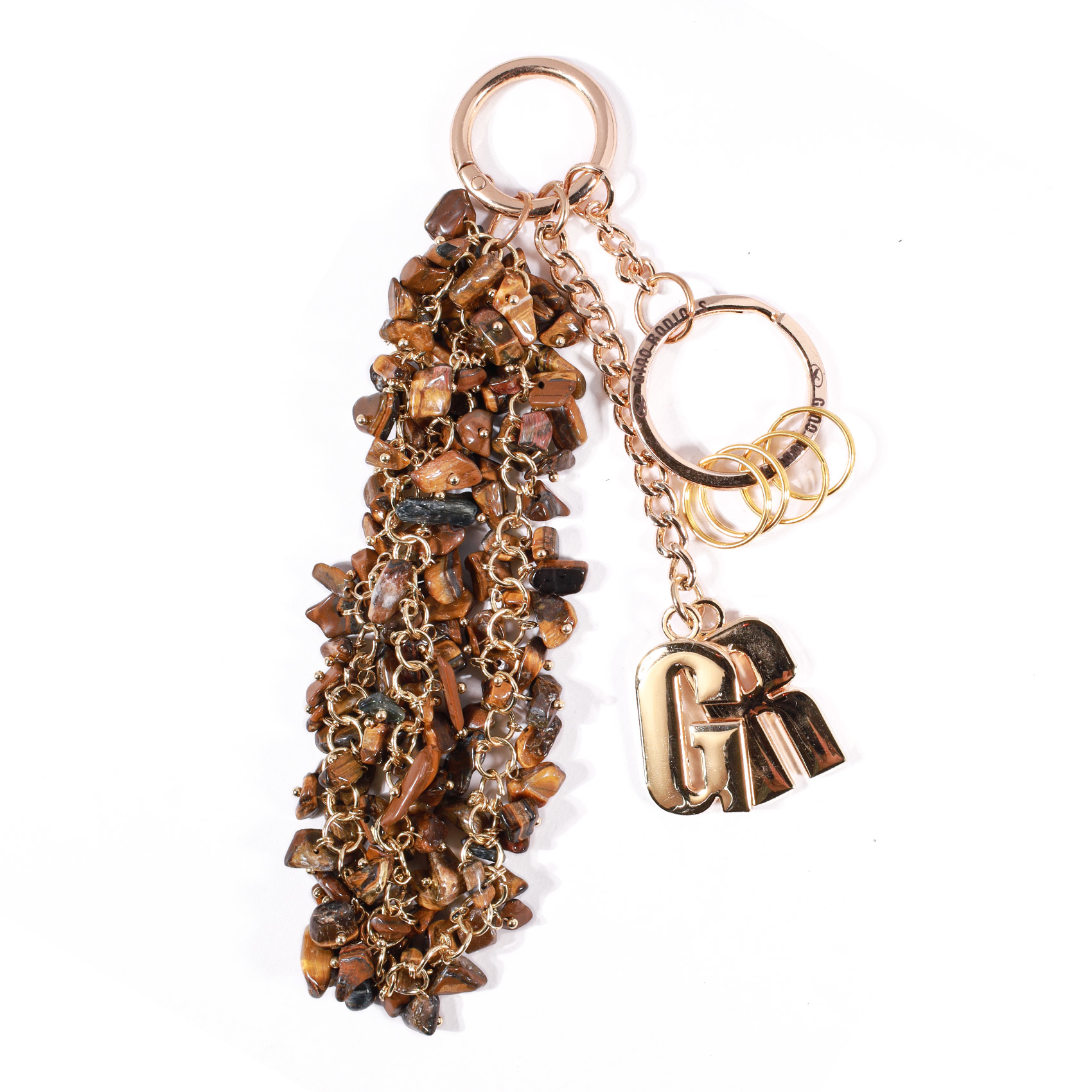 LLAVERO Y COLGANTE DE BOLSO MUJER GINO RODINIS LL127 CAFE - 1