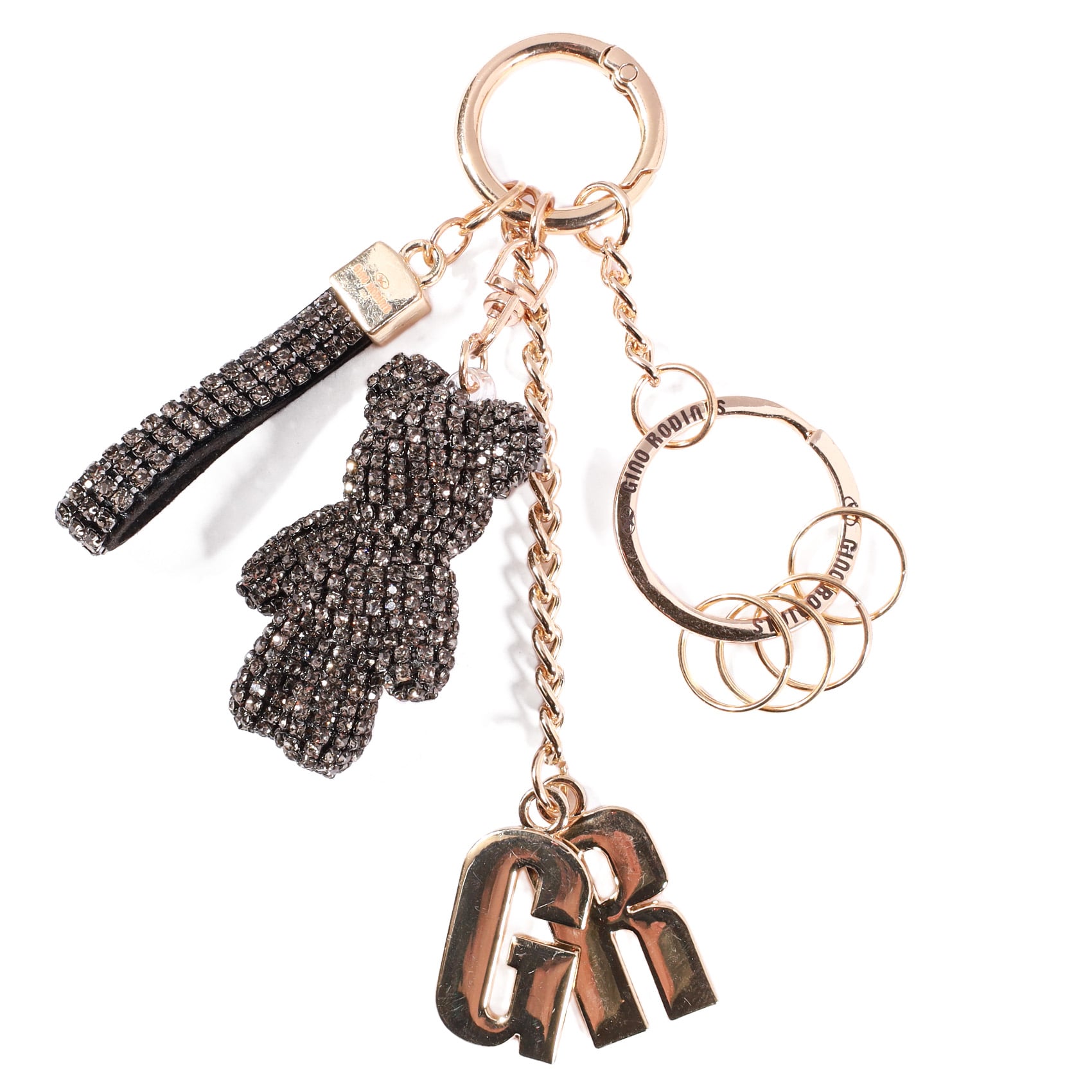 LLAVERO Y COLGANTE DE BOLSO  MUJER GINO RODINIS  LL137 NEGRO - 1
