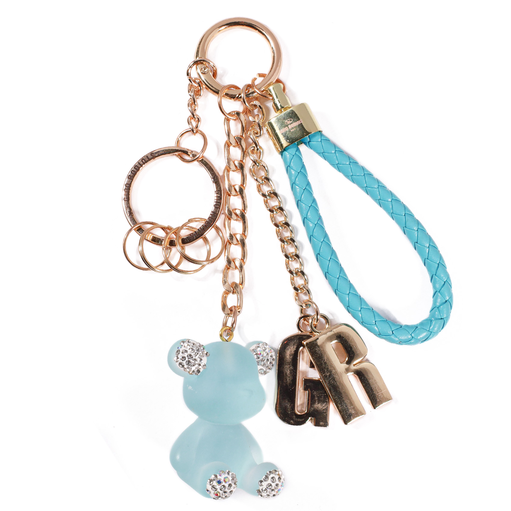 LLAVERO Y COLGANTE DE BOLSO  MUJER GINO RODINIS  LL138 CELESTE - 1