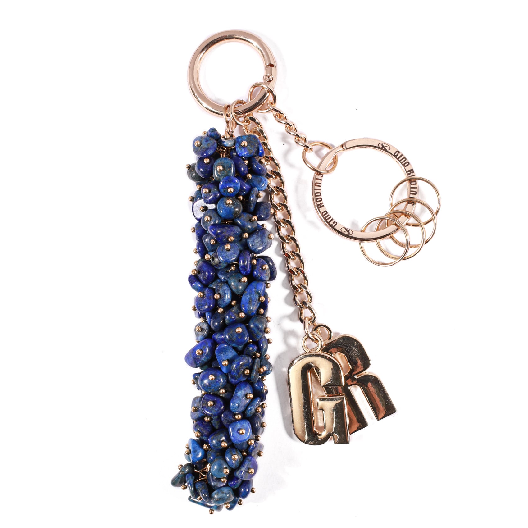LLAVERO Y COLGANTE DE BOLSO MUJER GINO RODINIS LL126 AZUL - 1