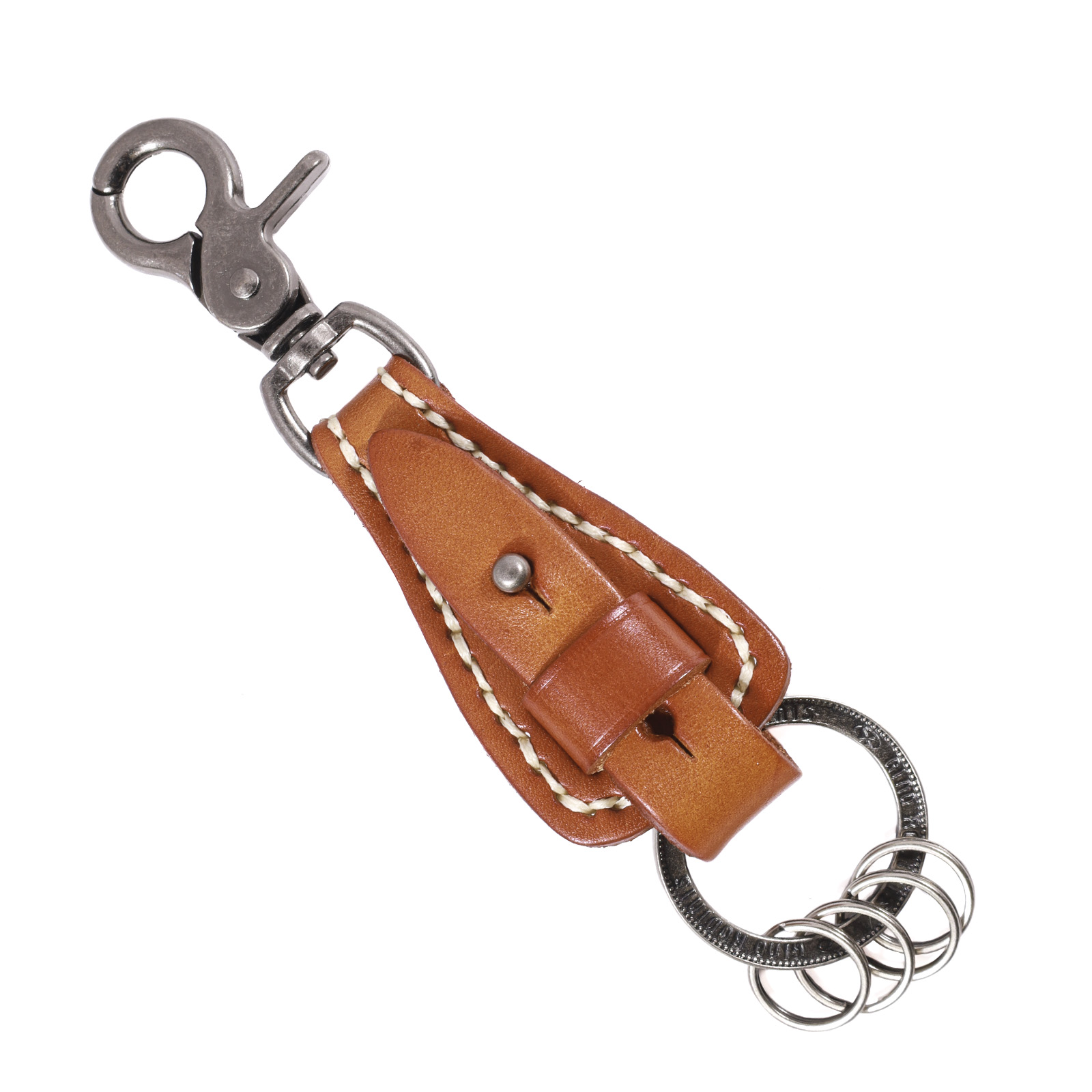 LLAVERO CUERO HOMBRE GINO RODINIS LL119 CAMEL - 1