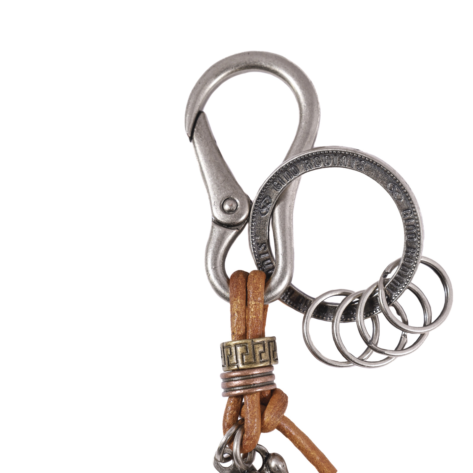 LLAVERO CUERO HOMBRE GINO RODINIS LL121 CAMEL - 3