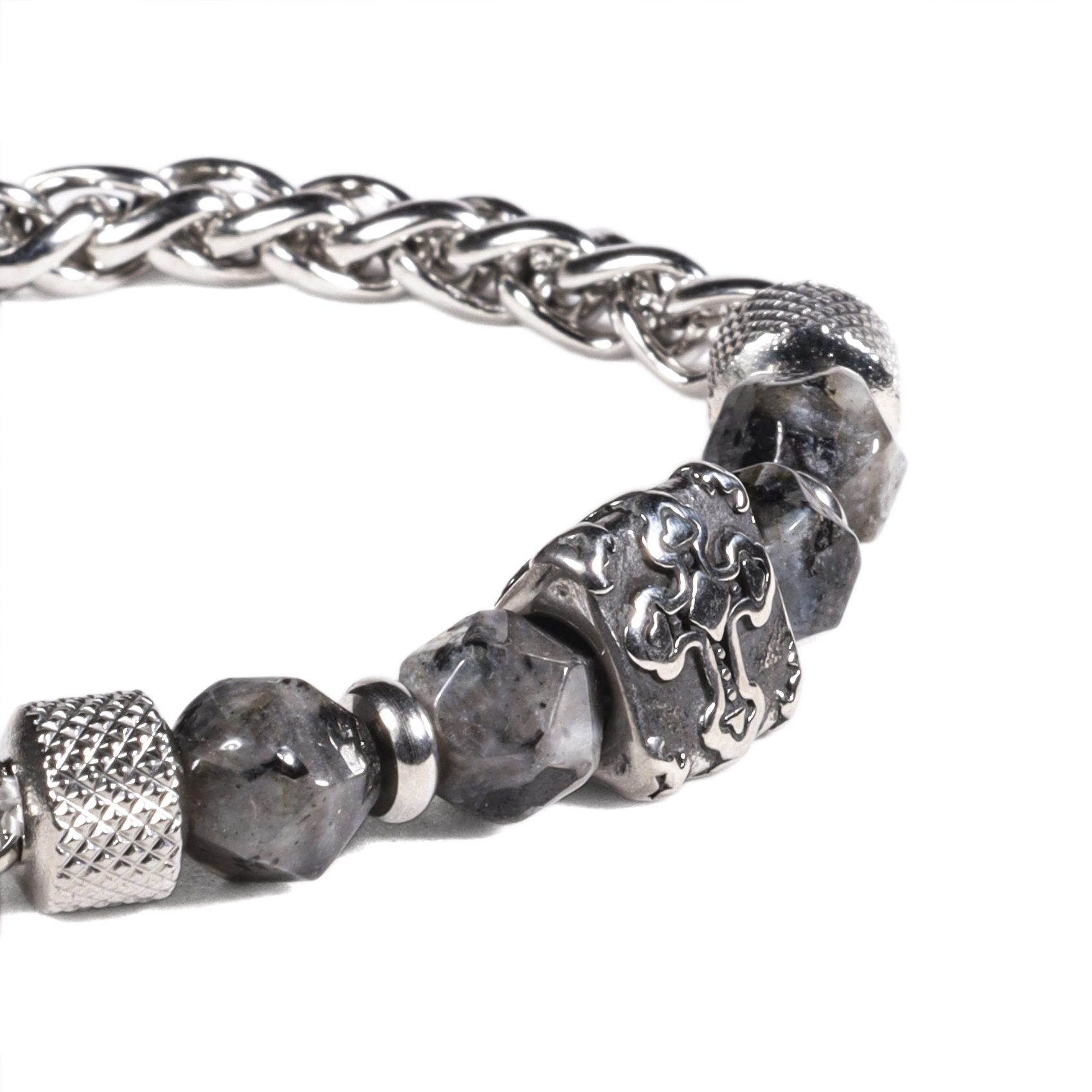BRAZALETE UNISEX GINO RODINIS B531 | NEGRO/PLATEADO - 3