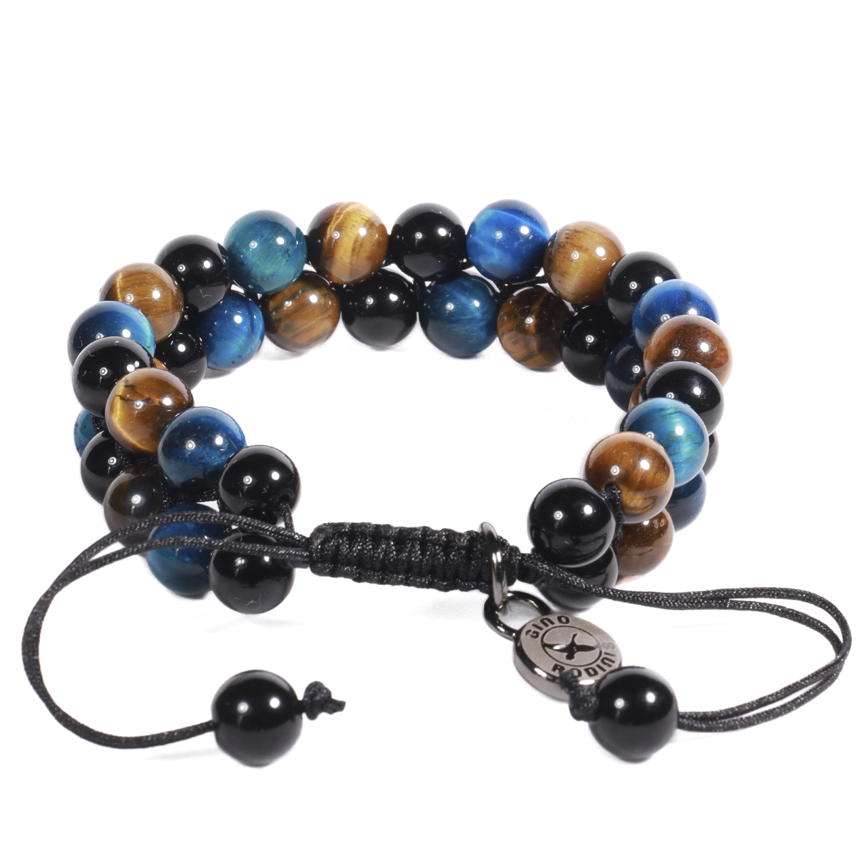 BRAZALETE UNISEX GINO RODINIS B502 | BEIGE/NEGRO/AZUL - 2