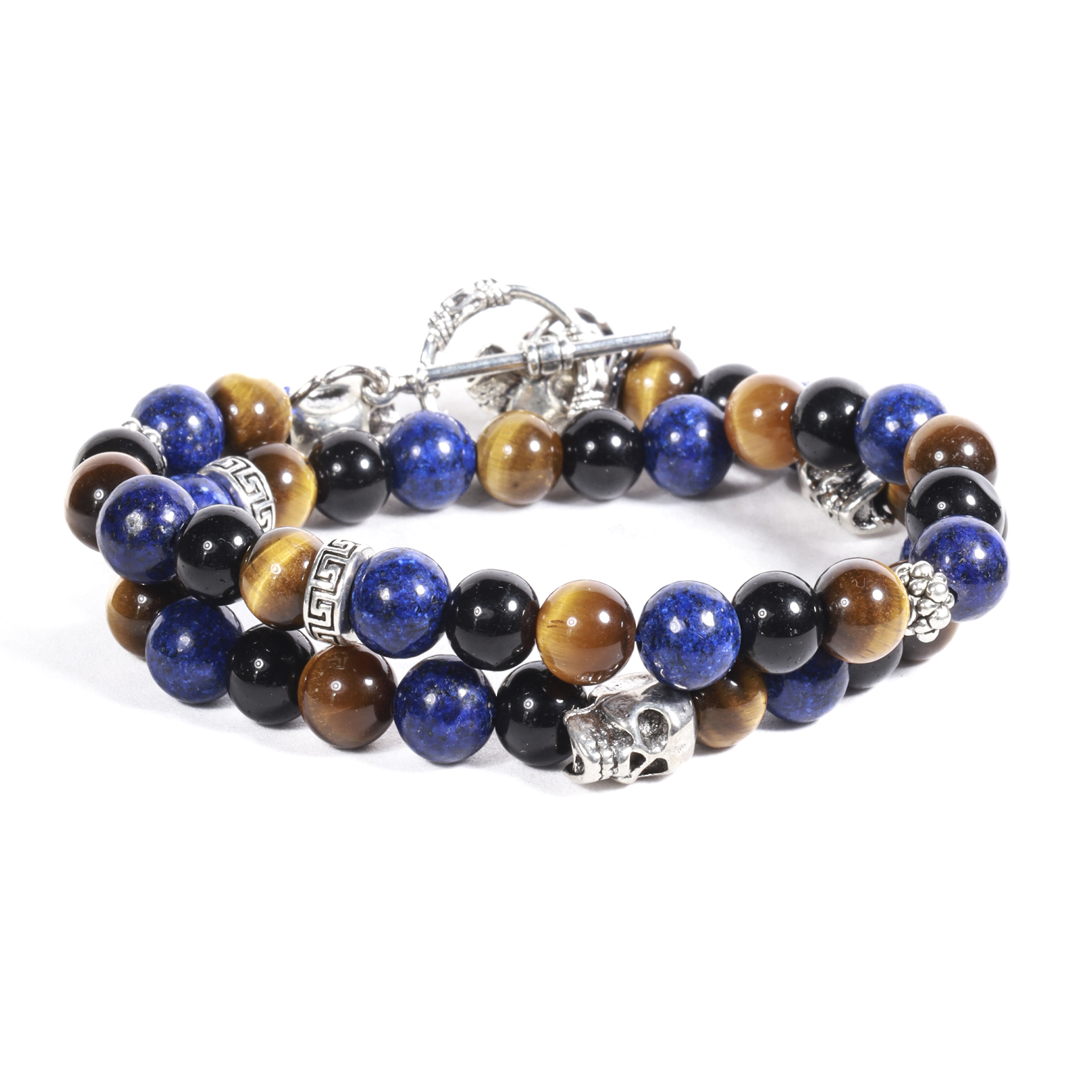 BRAZALETE UNISEX GINO RODINIS B500 | AZUL/MARRON - 1