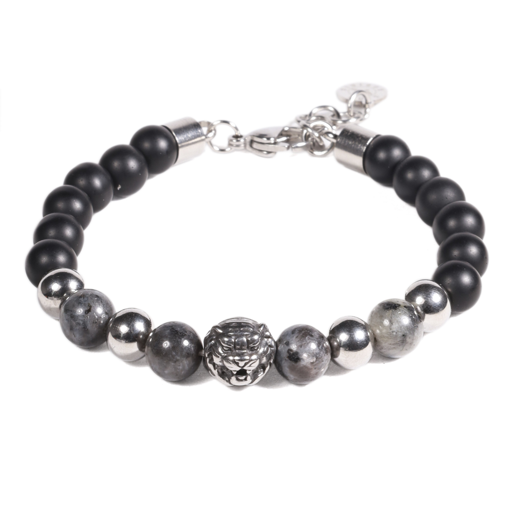 BRAZALETE UNISEX GINO RODINIS B535 | NEGRO/PLATEADO - 1