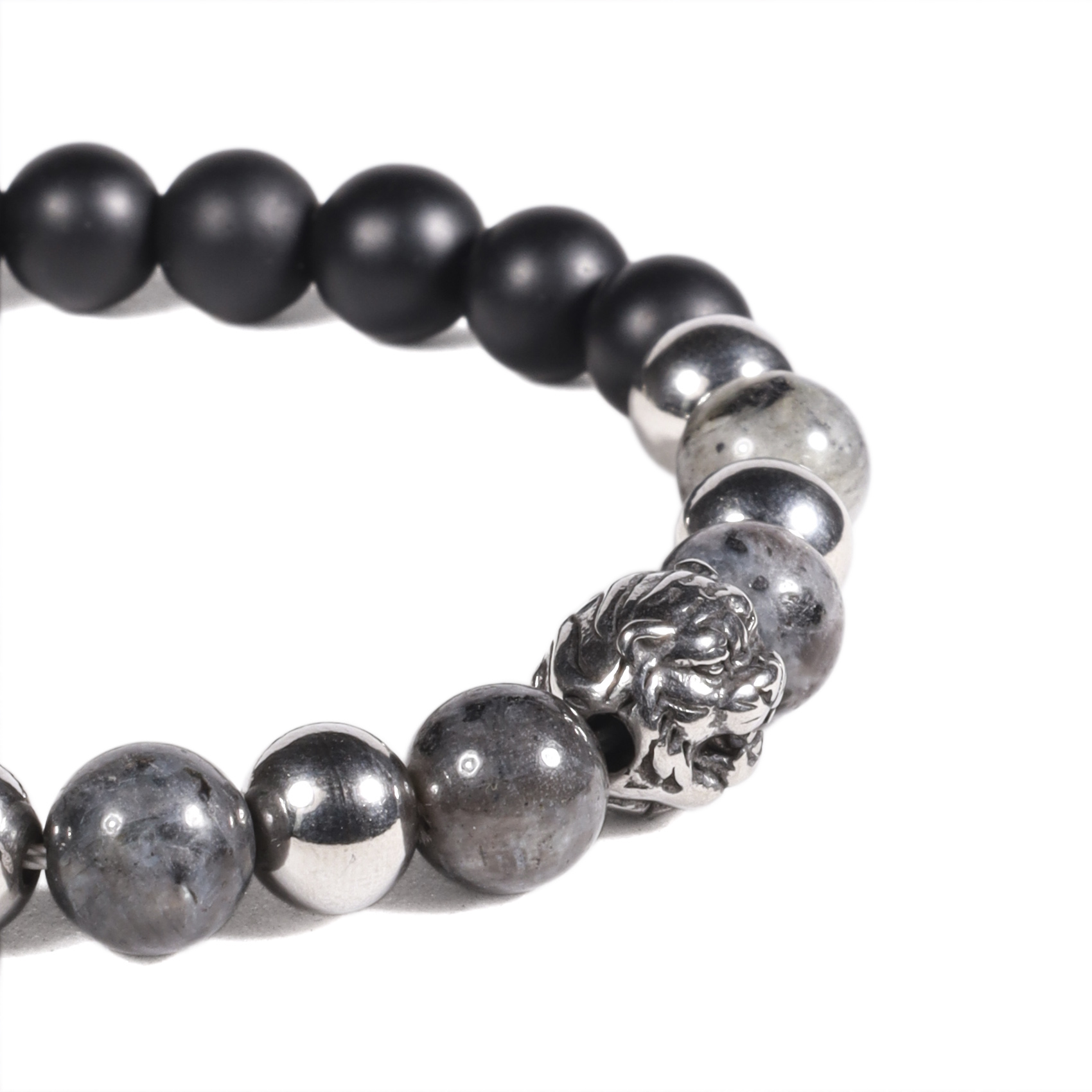 BRAZALETE UNISEX GINO RODINIS B535 | NEGRO/PLATEADO - 3