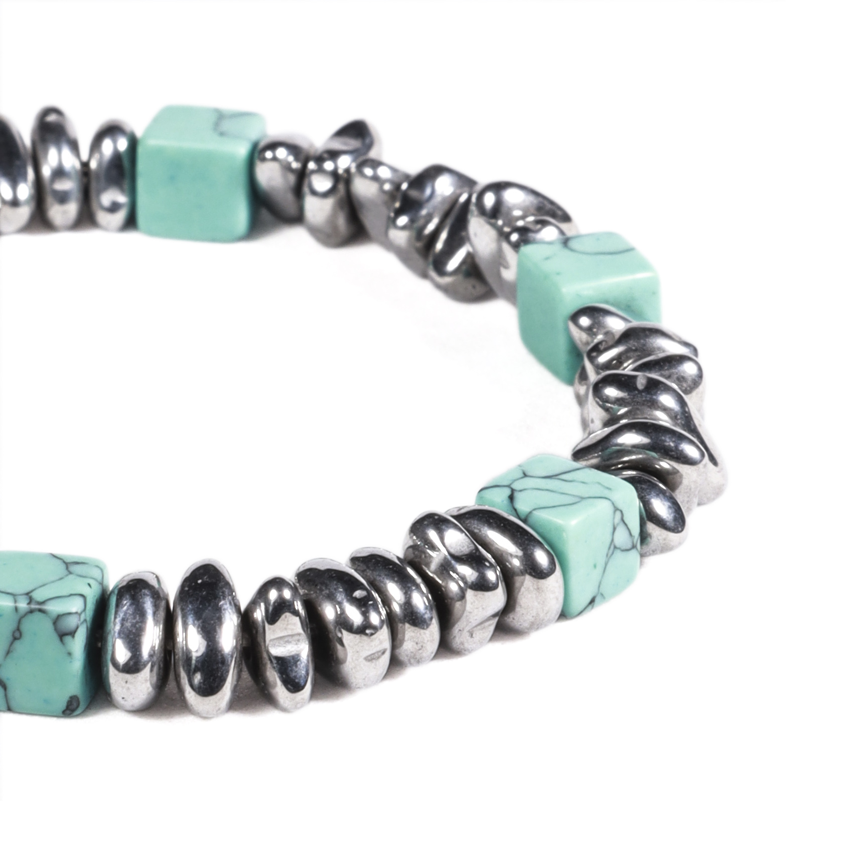 BRAZALETE UNISEX GINO RODINIS B529 | TURQUESA/PLATEADO - 3