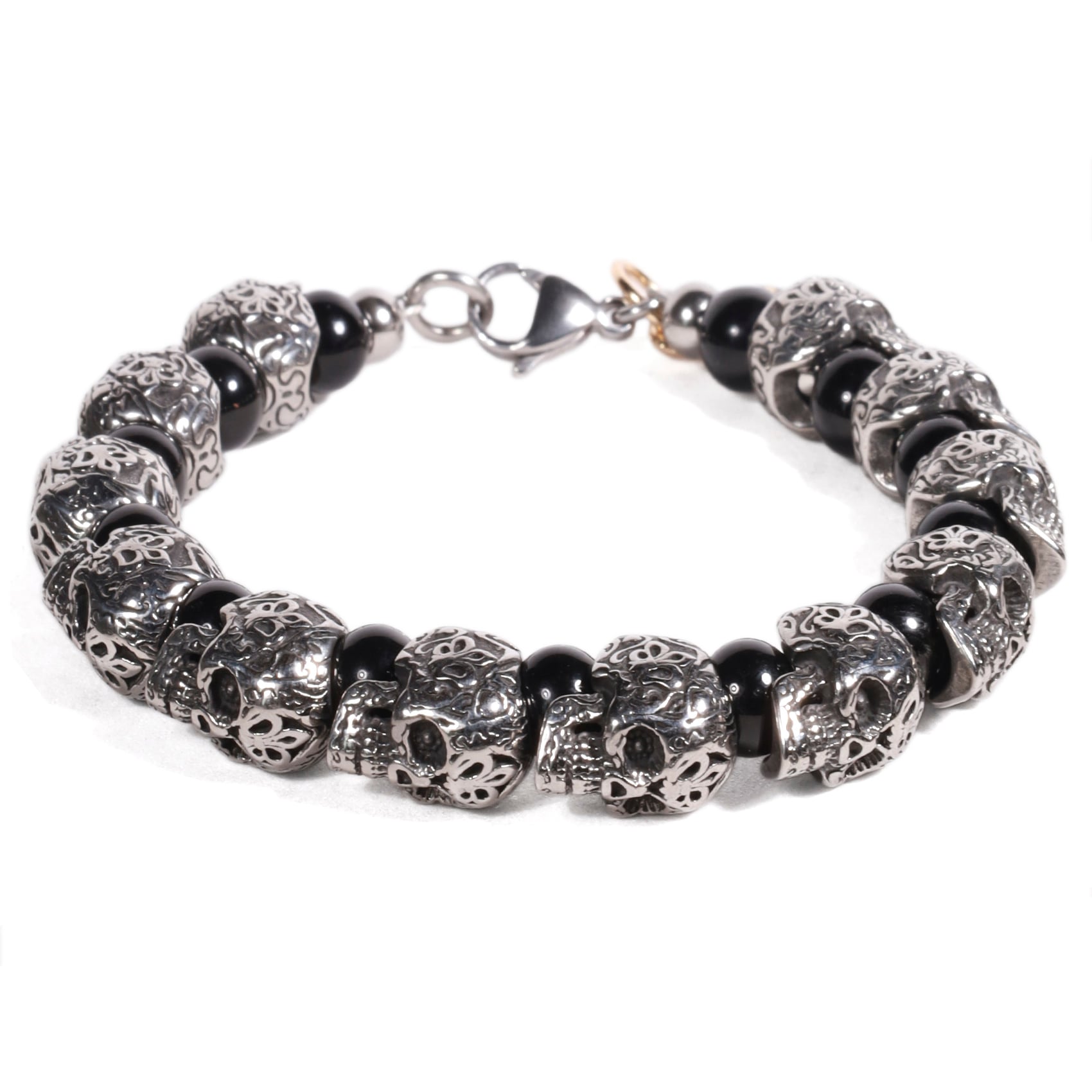 BRAZALETE HOMBRE GINO RODINIS B523 | NEGRO/PLATEADO - 1