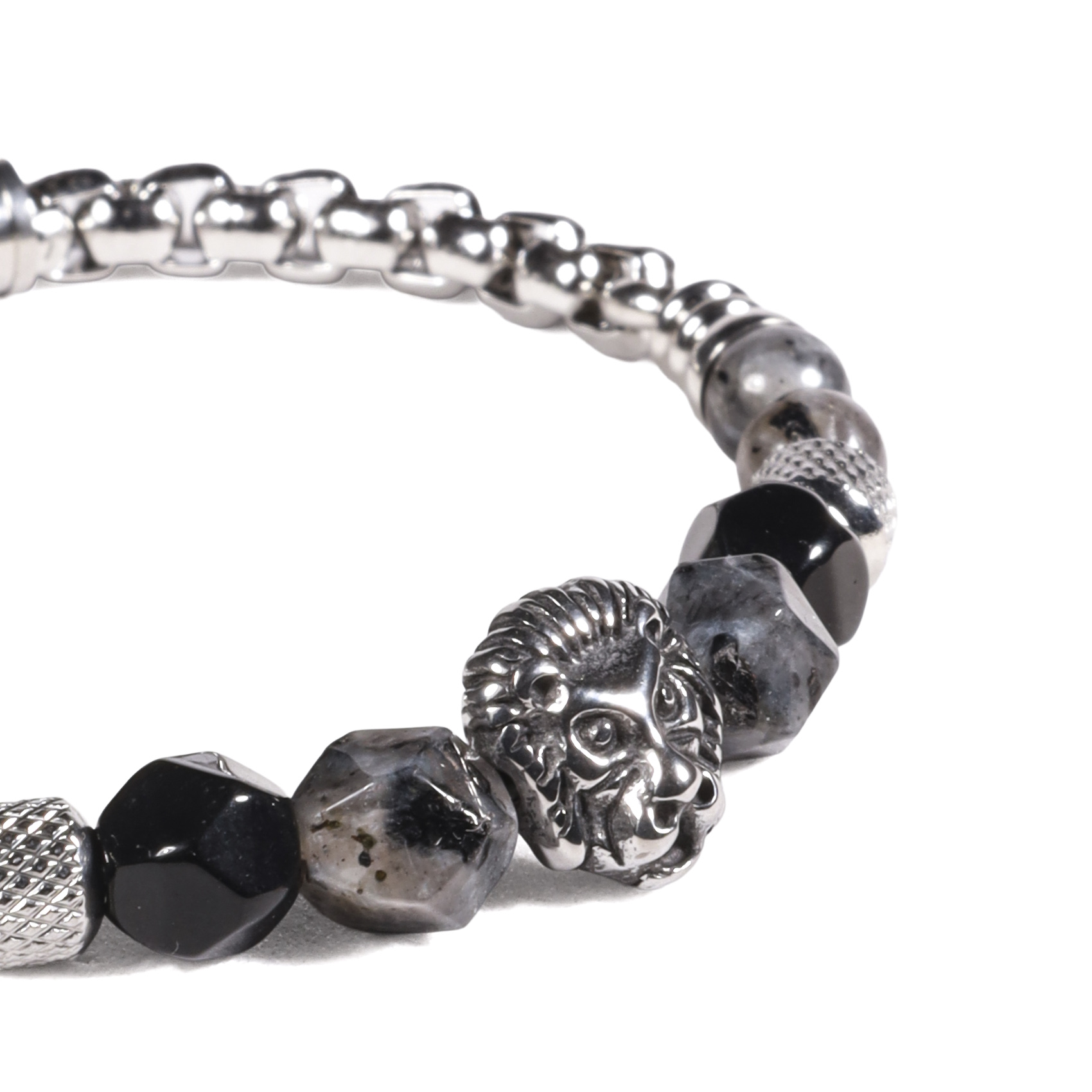 BRAZALETE UNISEX GINO RODINIS B536 | NEGRO/PLATEADO - 3