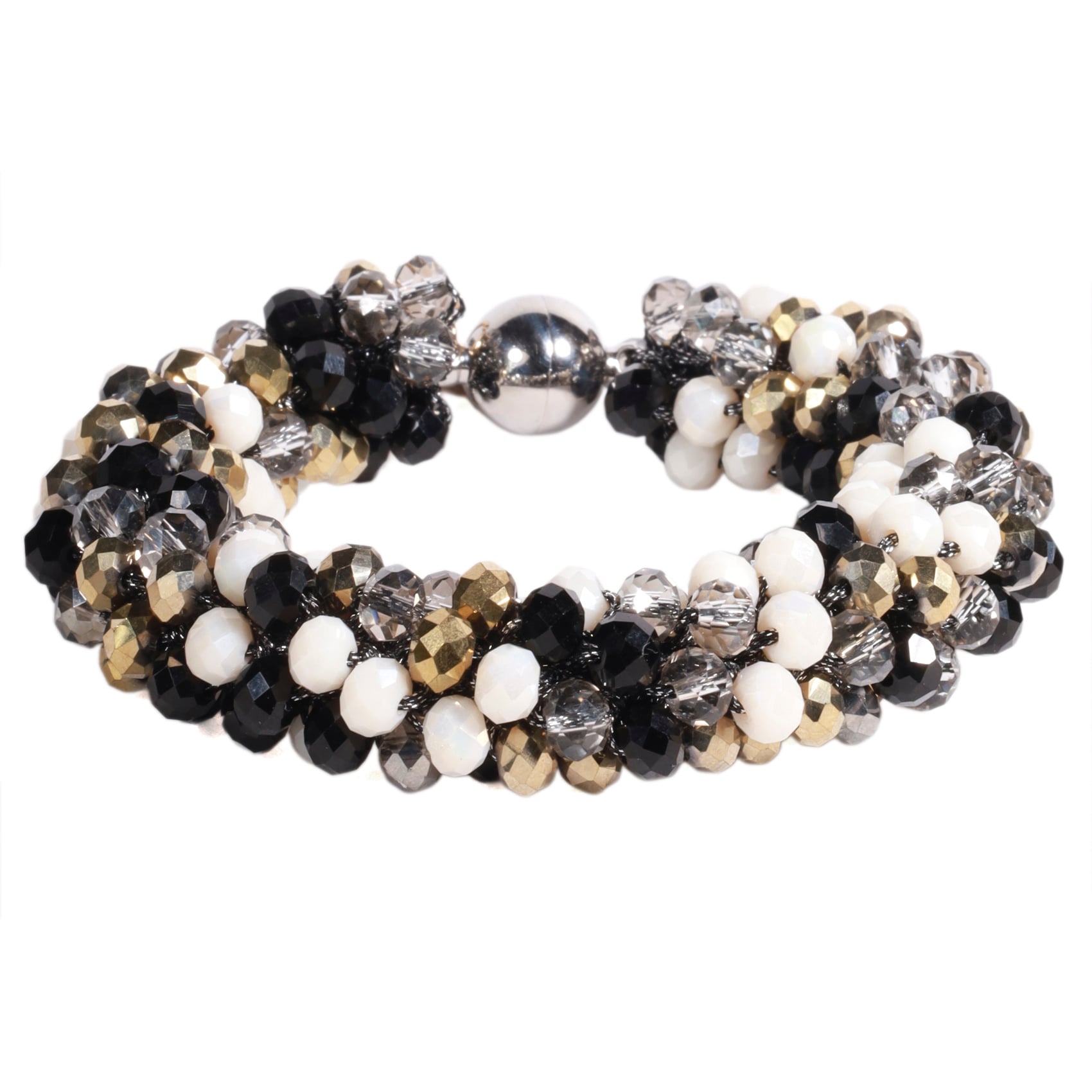 BRAZALETE MUJER GINO RODINIS B517 | DORADO/NEGRO/BLANCO PERLADO - 1