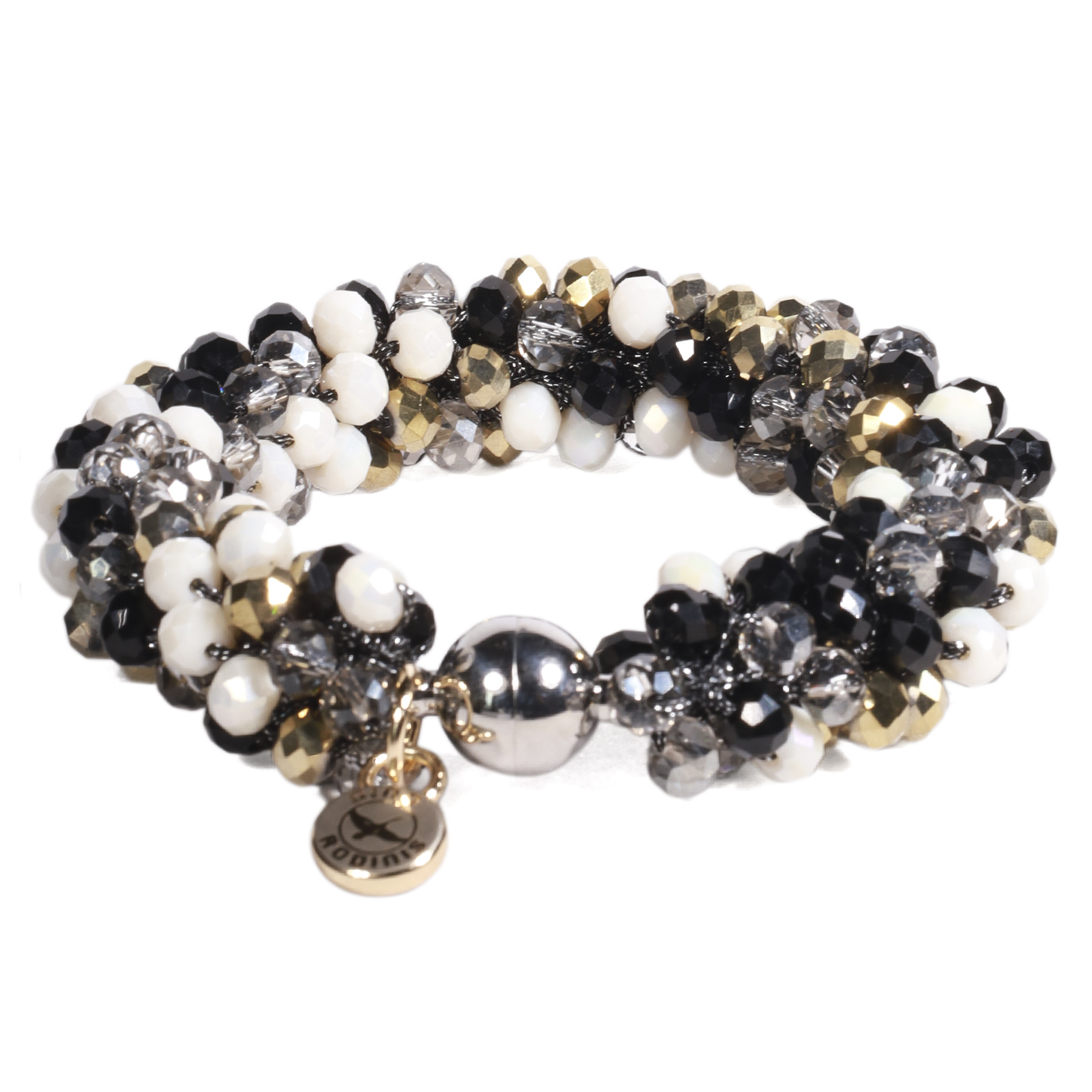 BRAZALETE MUJER GINO RODINIS B517 | DORADO/NEGRO/BLANCO PERLADO - 2