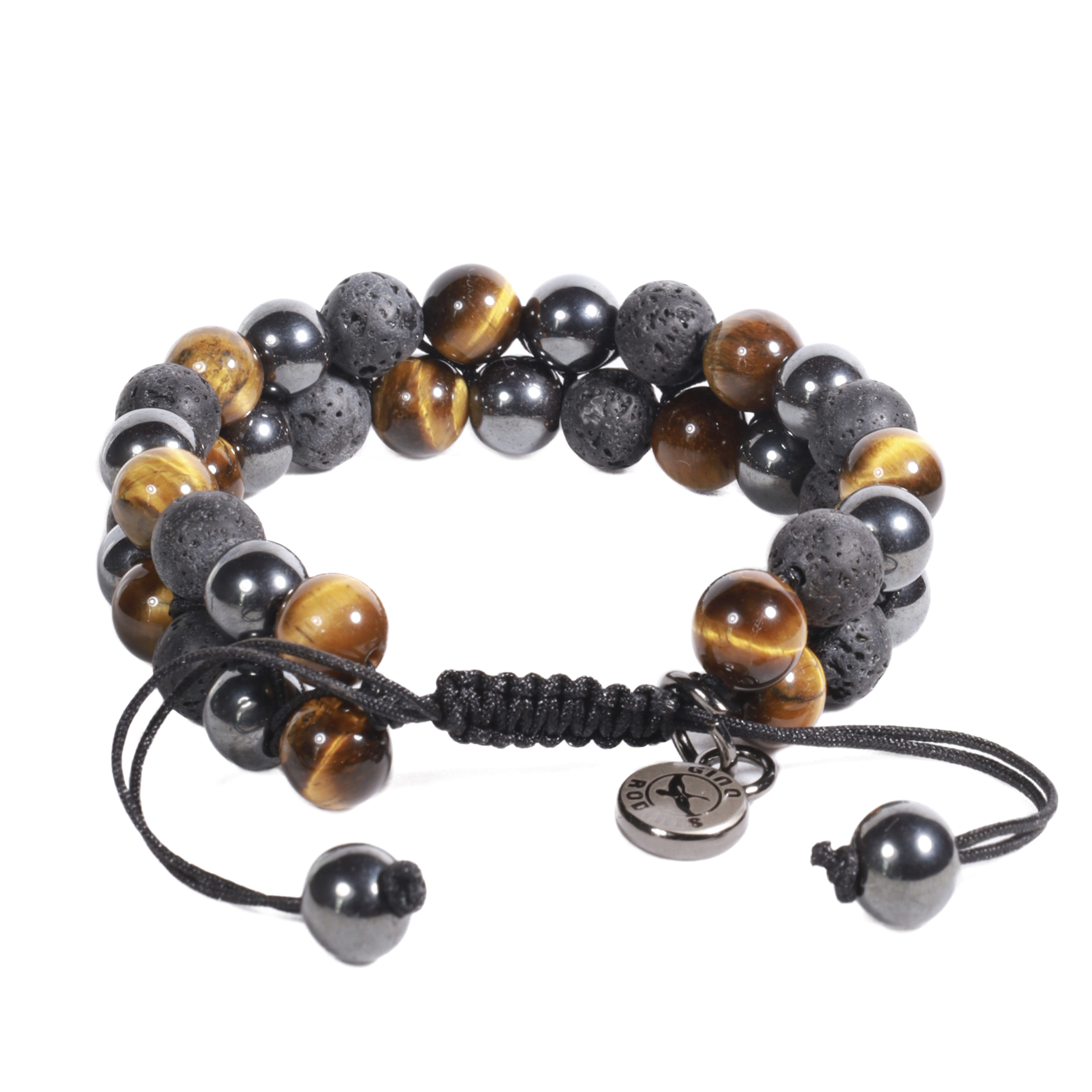 BRAZALETE UNISEX GINO RODINIS B503 | BEIGE/NEGRO/ACERO - 2
