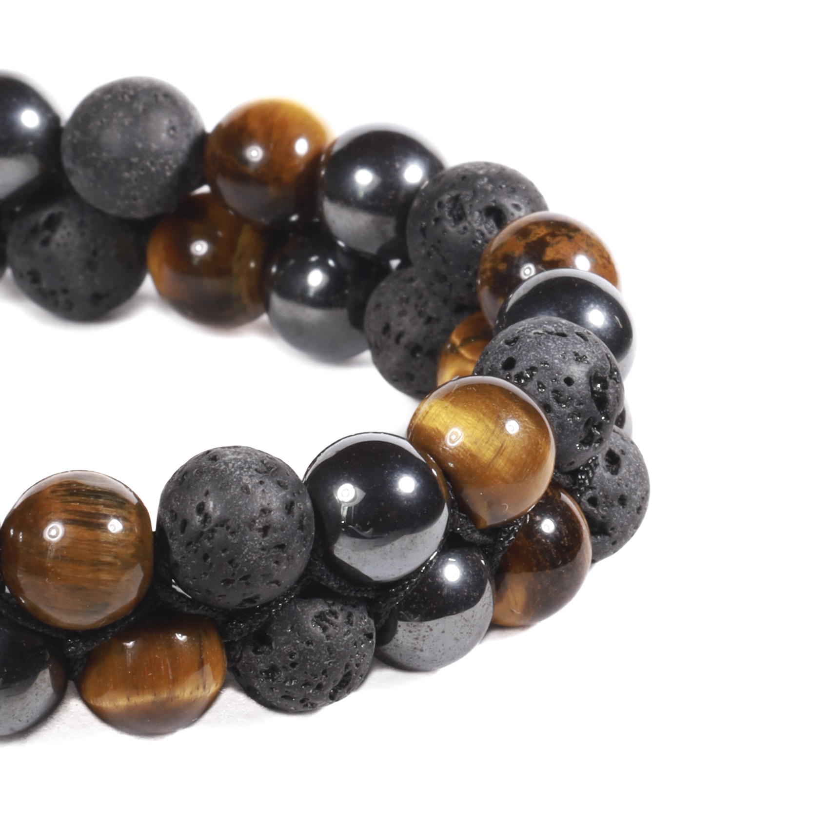 BRAZALETE UNISEX GINO RODINIS B503 | BEIGE/NEGRO/ACERO - 3