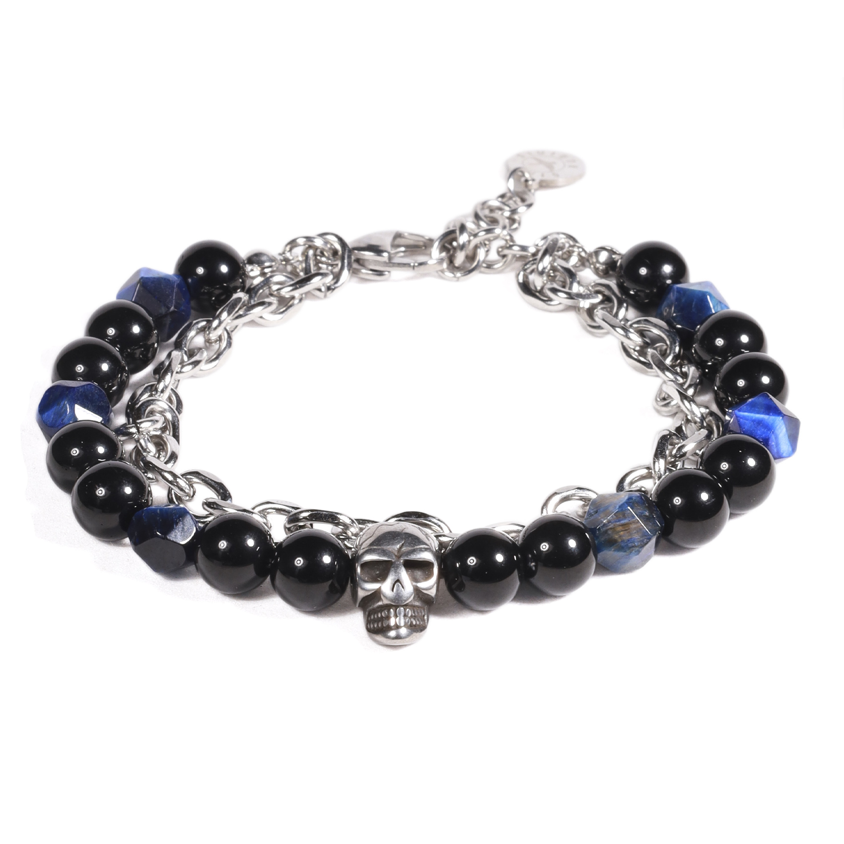 BRAZALETE HOMBRE GINO RODINIS B538 | NEGRO/PLATEADO - 1