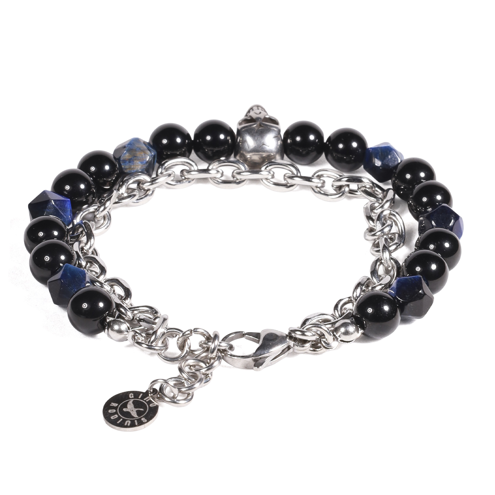 BRAZALETE HOMBRE GINO RODINIS B538 | NEGRO/PLATEADO - 2