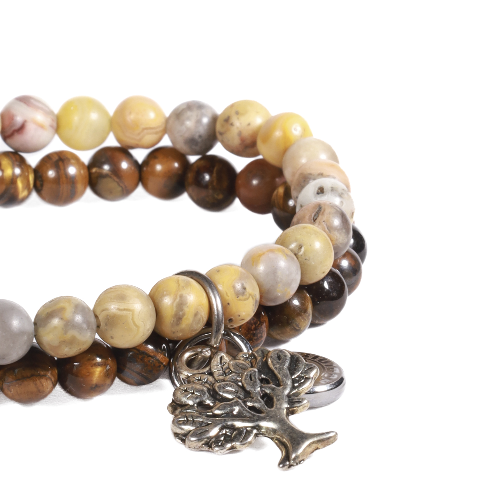 BRAZALETE UNISEX GINO RODINIS B508 | MARRON/BEIGE - 3
