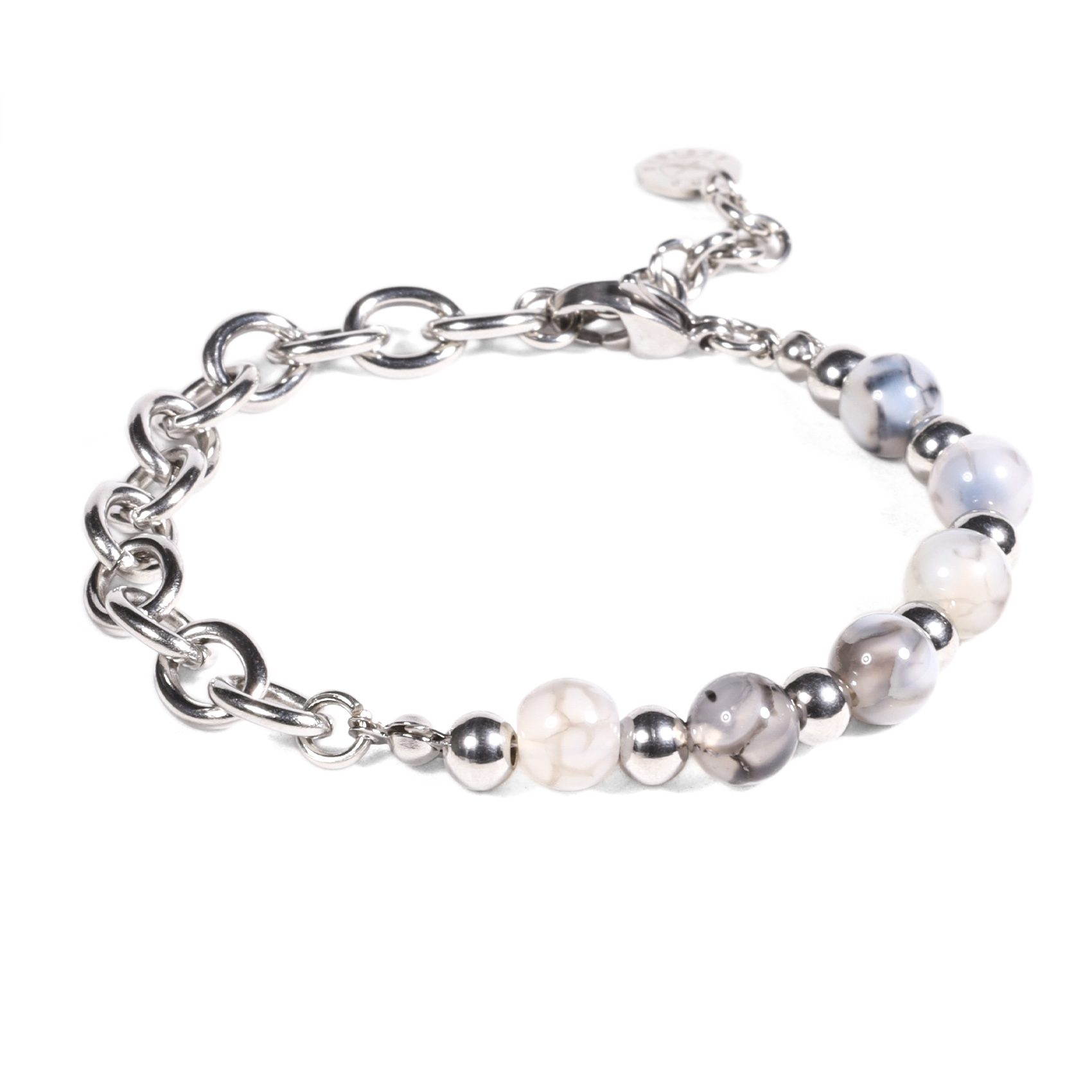 BRAZALETE UNISEX GINO RODINIS B539 | GRIS/PLATEADO - 1