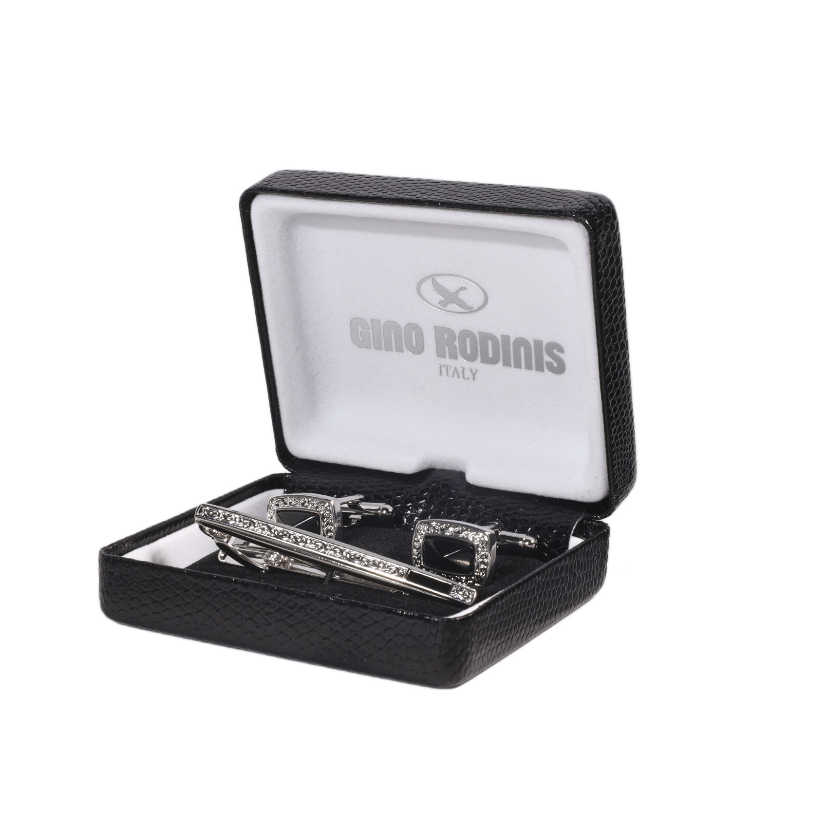 SET DE PASADOR DE CORBATA Y COLLERAS GINO RODINIS| PAS036 - 1