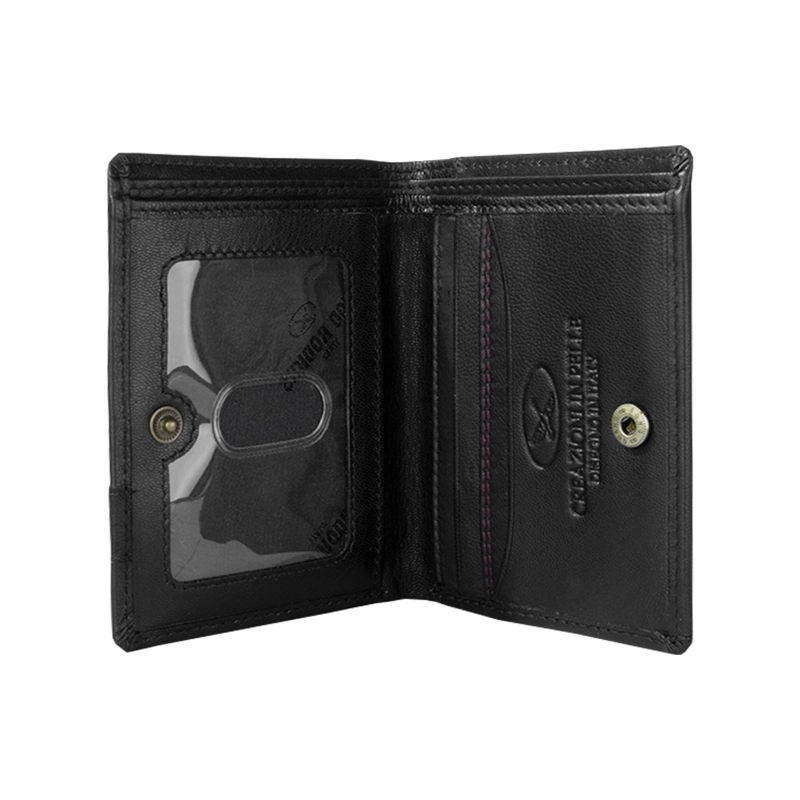 BILLETERA DE CUERO GINO RODINIS BURANO 1182 NEGRO - 2