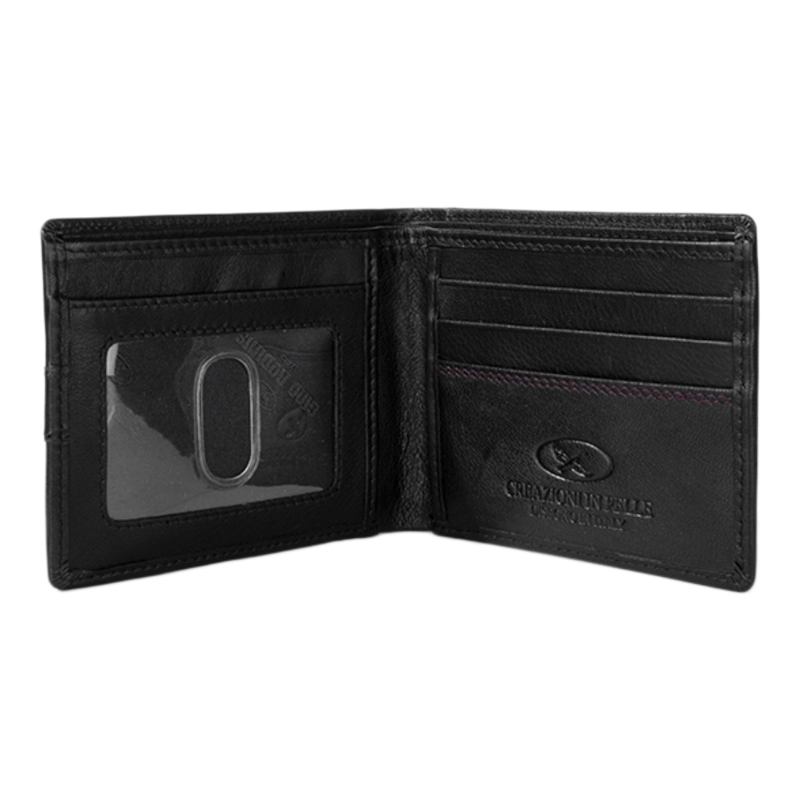 BILLETERA DE CUERO GINO RODINIS BURANO 1181 NEGRO - 2