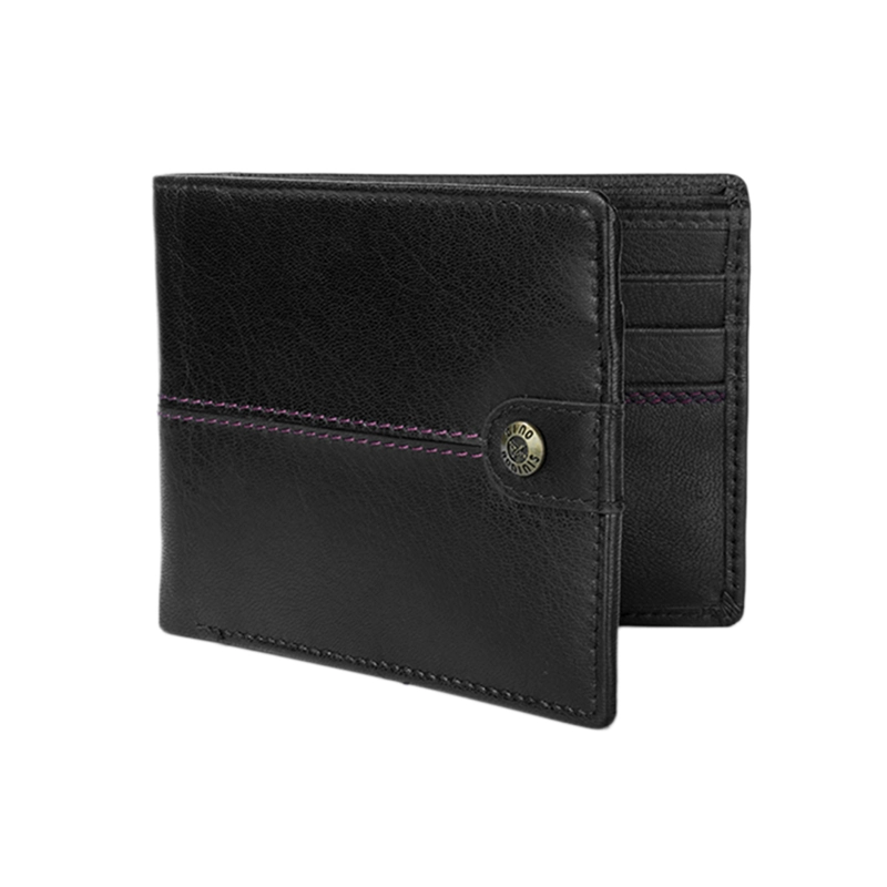 BILLETERA DE CUERO GINO RODINIS BURANO 1181 NEGRO - 4