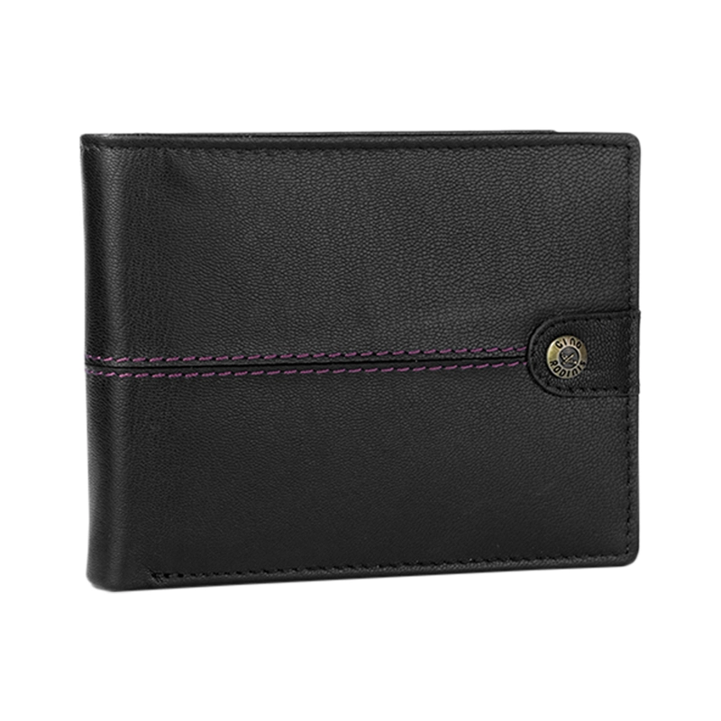 BILLETERA DE CUERO GINO RODINIS BURANO 1180 NEGRO - 1